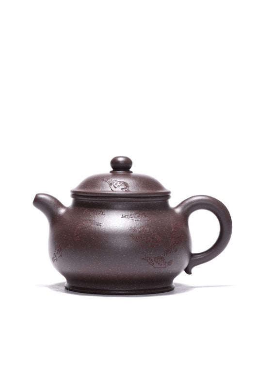 紫砂珍藏级精品｜省大师吴培林高徒·王雅丽 制【潘壶】世家传承·精工之作 原矿大水潭天青泥·350cc