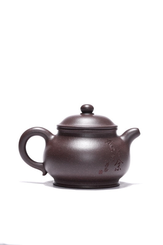 紫砂珍藏级精品｜省大师吴培林高徒·王雅丽 制【潘壶】世家传承·精工之作 原矿大水潭天青泥·350cc