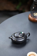 紫砂重器·椭圆线圆｜蒋诗情原矿底槽清还原烧·洒金雅器｜巅峰力作 原矿底槽清还原烧·160cc