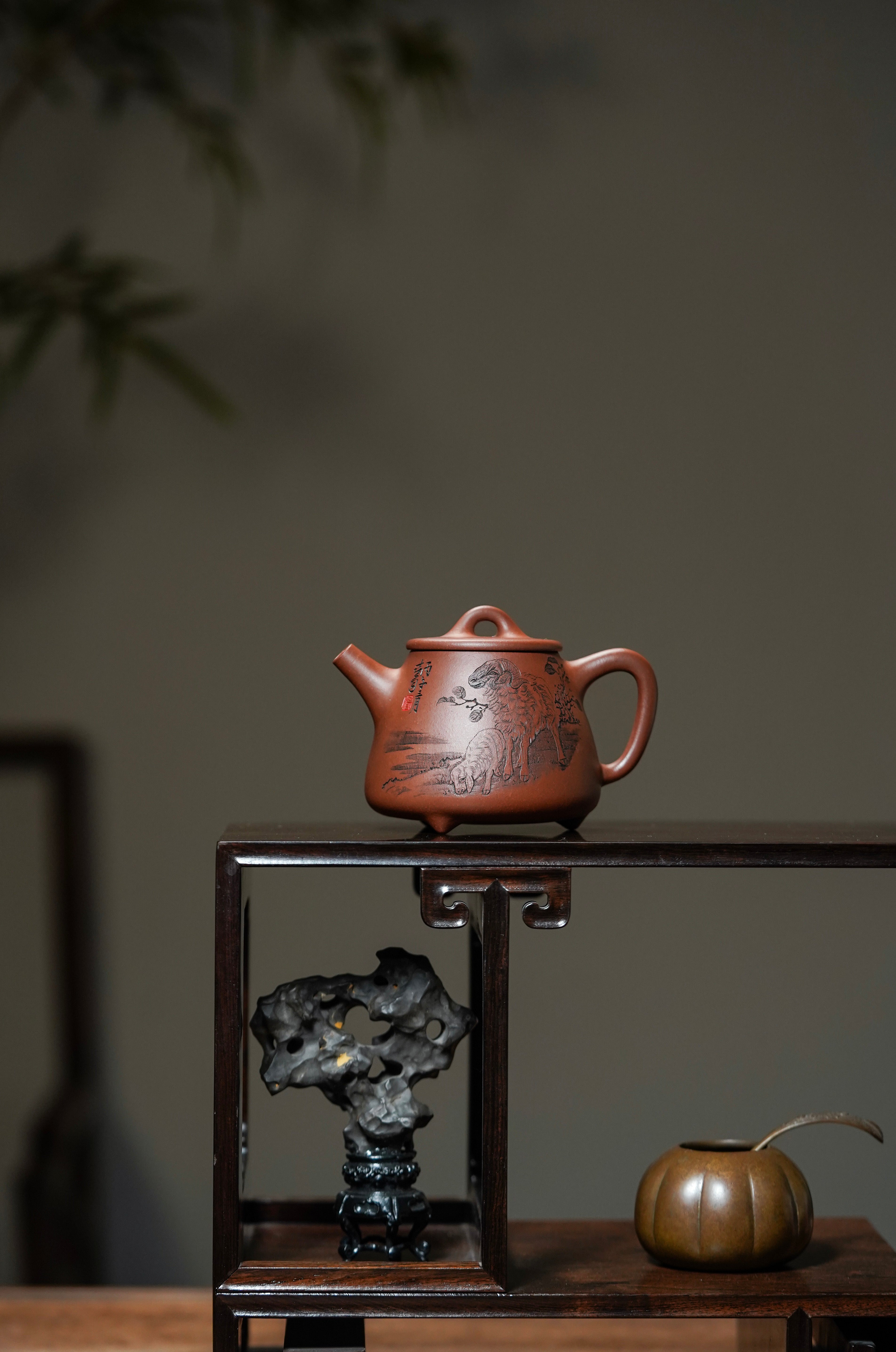 中华神刀·刻绘巅峰 博物馆同款｜杨喜雨大师陶刻巅峰臻品·博物馆同款《高石瓢壶》原矿极品底槽清·230cc