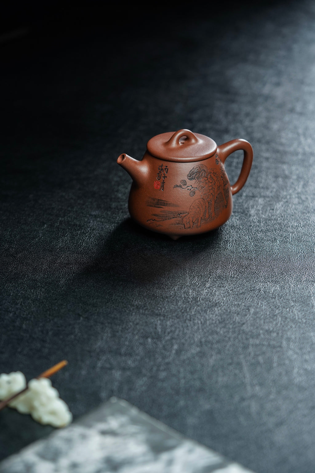 中华神刀·刻绘巅峰 博物馆同款｜杨喜雨大师陶刻巅峰臻品·博物馆同款《高石瓢壶》原矿极品底槽清·230cc