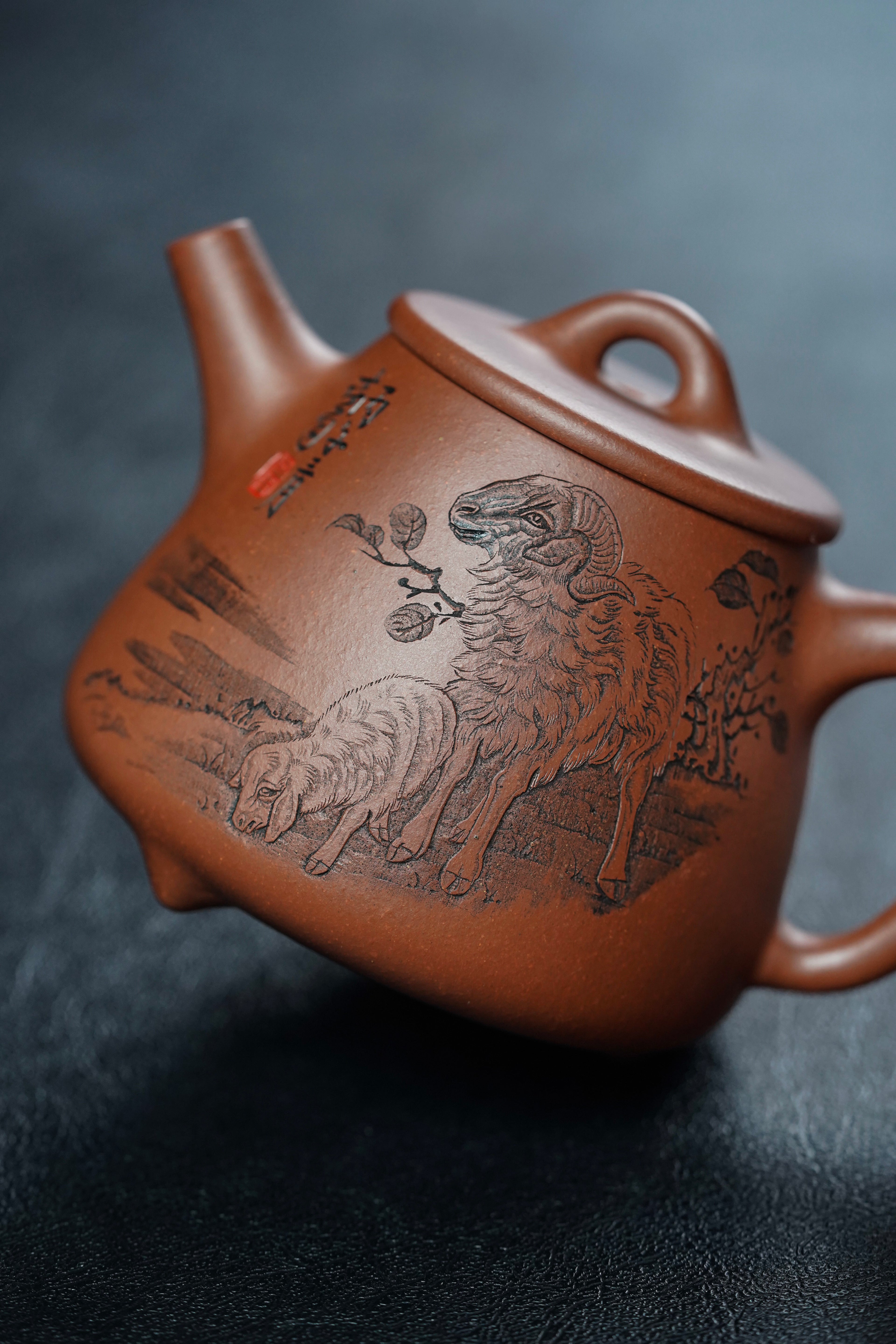 中华神刀·刻绘巅峰 博物馆同款｜杨喜雨大师陶刻巅峰臻品·博物馆同款《高石瓢壶》原矿极品底槽清·230cc