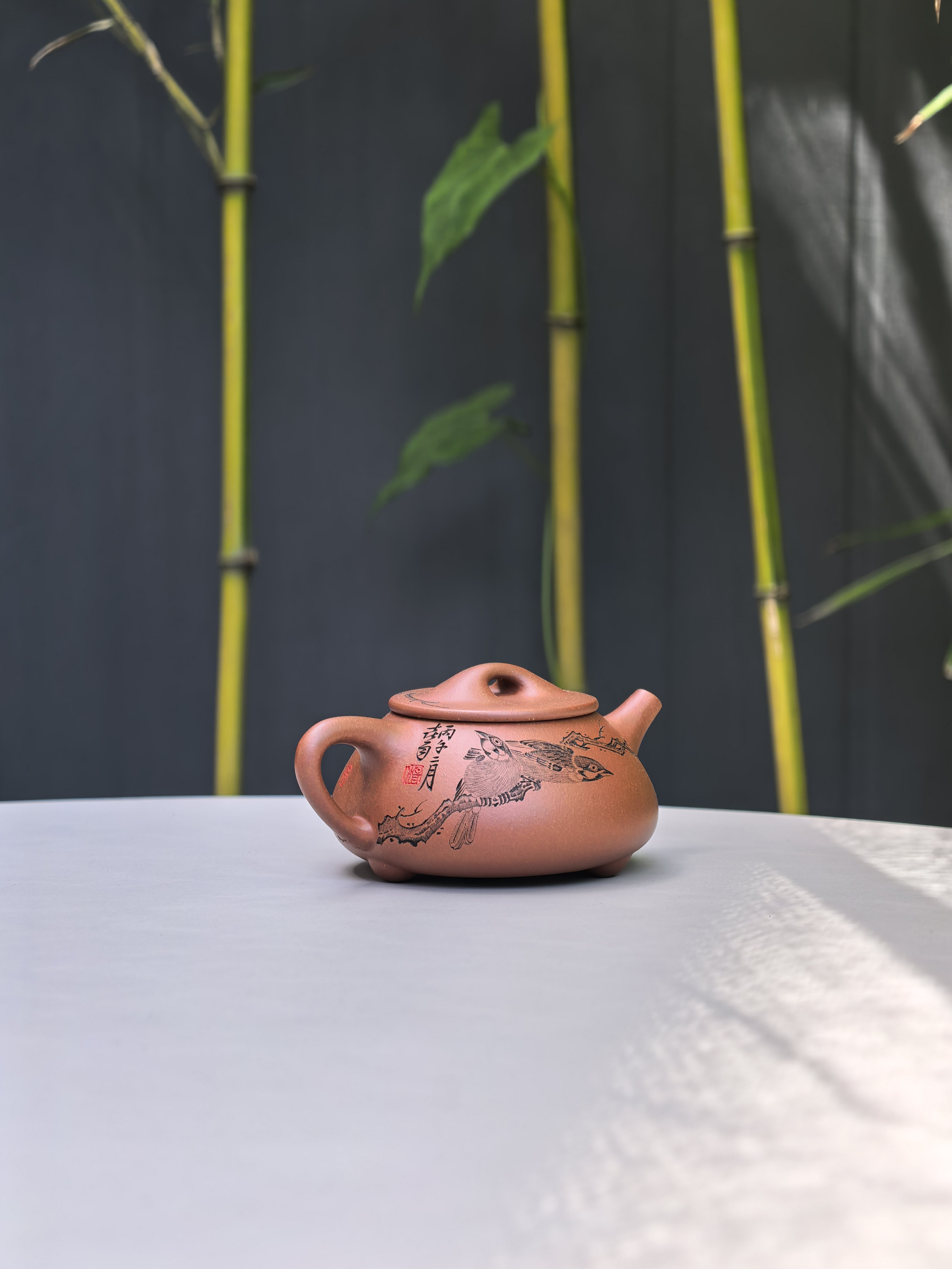 新品❤️中华神刀·刻绘巅峰 杨喜雨大师陶刻巅峰臻品《景舟石瓢壶》原矿极品底槽清·210cc