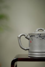 上清紫砂·善传千秋｜紫砂界慈善艺术家｜厉上清 巅峰臻品《亦有竹壶》原矿优质天青泥·260cc