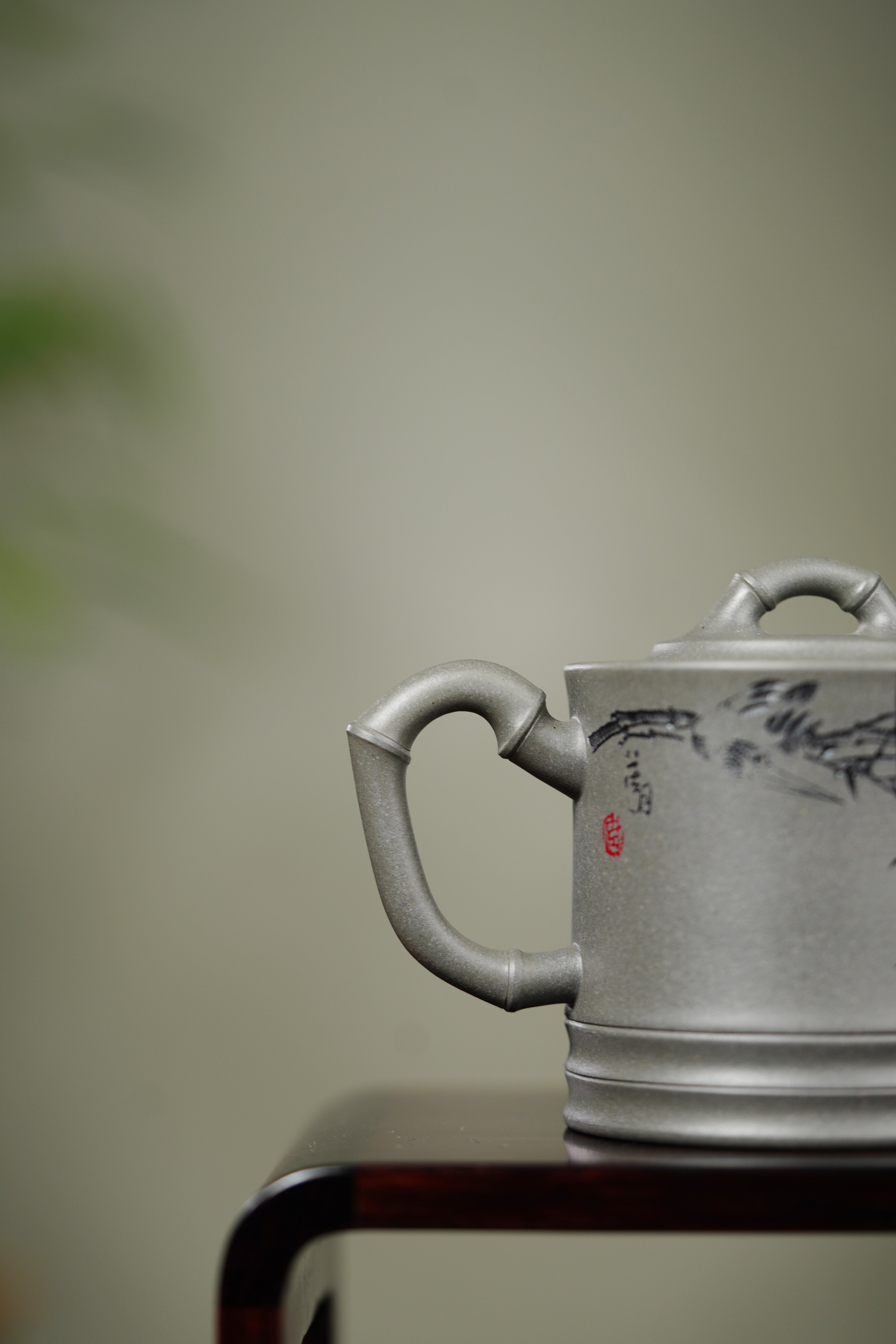 上清紫砂·善传千秋｜紫砂界慈善艺术家｜厉上清 巅峰臻品《亦有竹壶》原矿优质天青泥·260cc