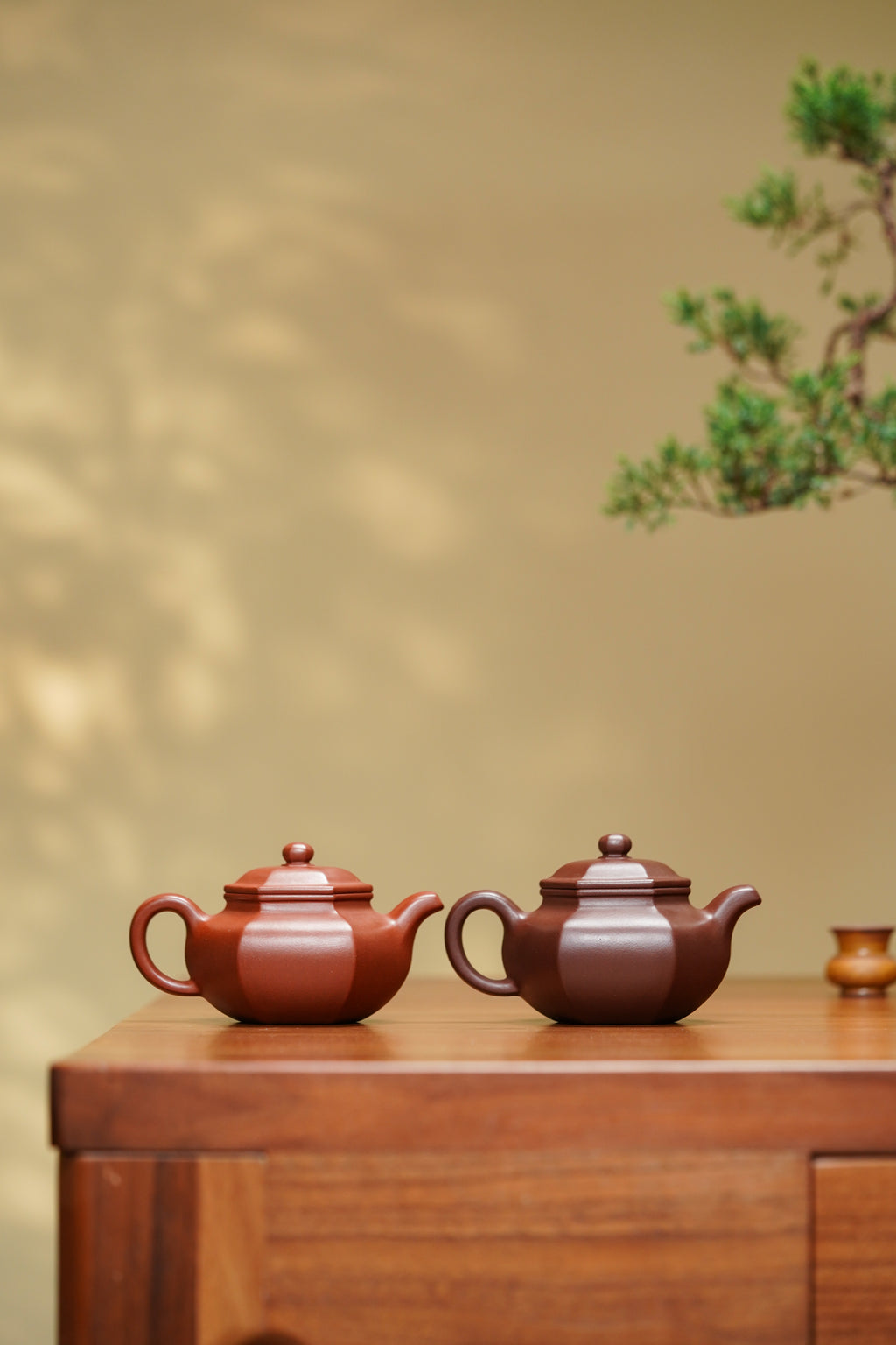 稀世典藏·紫砂孤品｜沈更轶大师薄胎巅峰之作【六方仿古壶】原矿极品老紫泥·200cc