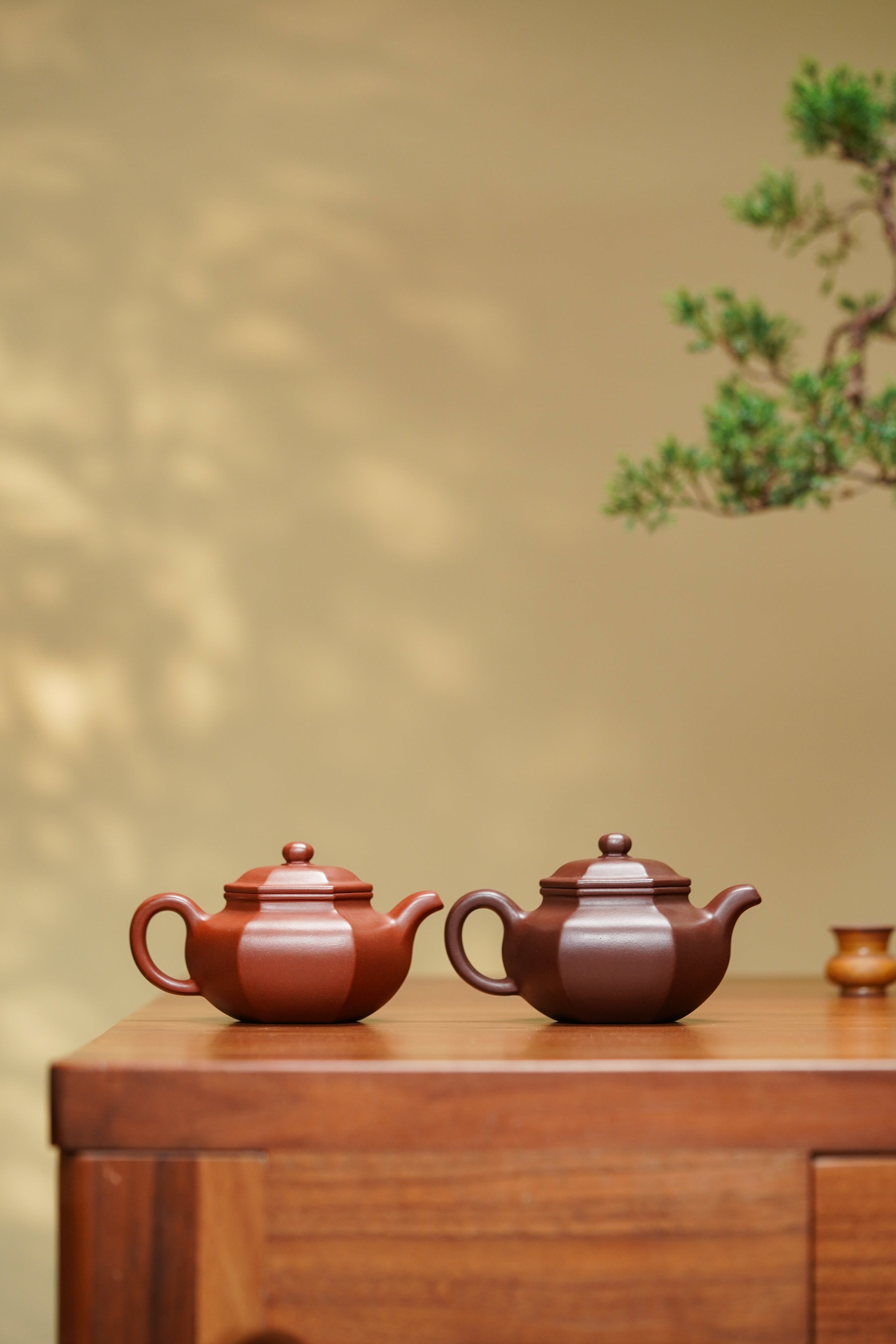 稀世典藏·紫砂孤品｜沈更轶大师薄胎巅峰之作【六方仿古壶】原矿极品老紫泥·200cc