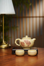 国大师李昌鸿·臻品福利🧧紫砂泰斗顾景舟传承·双国大师之作【牡丹花开套组】原矿优质本山绿·420cc