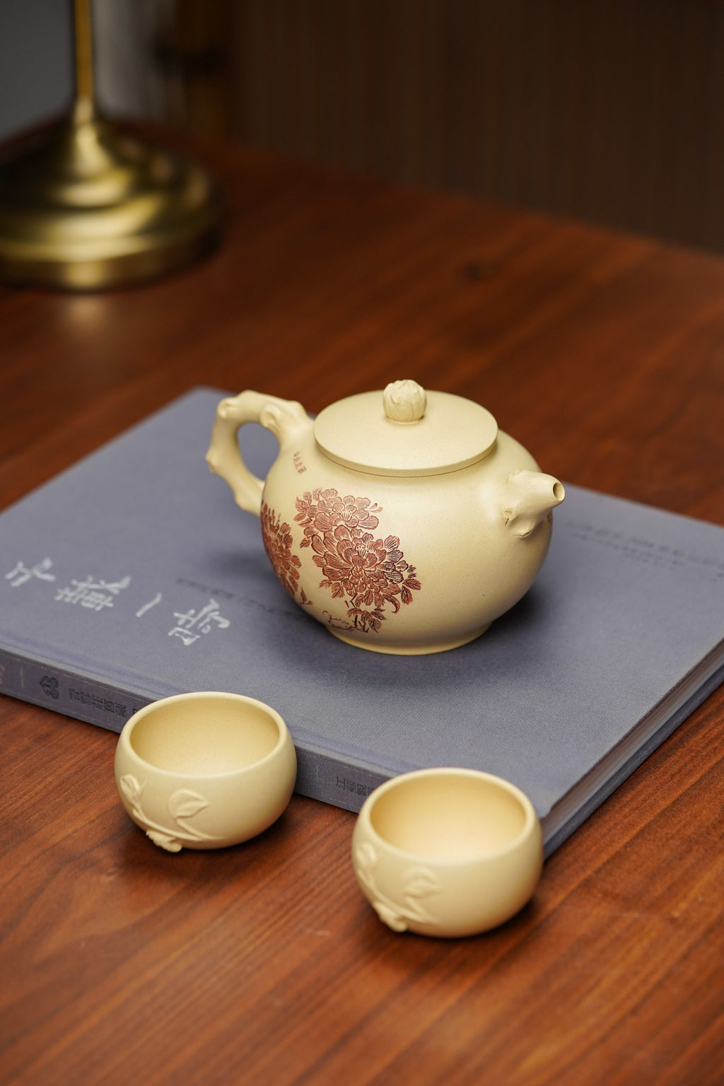 国大师李昌鸿·臻品福利🧧紫砂泰斗顾景舟传承·双国大师之作【牡丹花开套组】原矿优质本山绿·420cc
