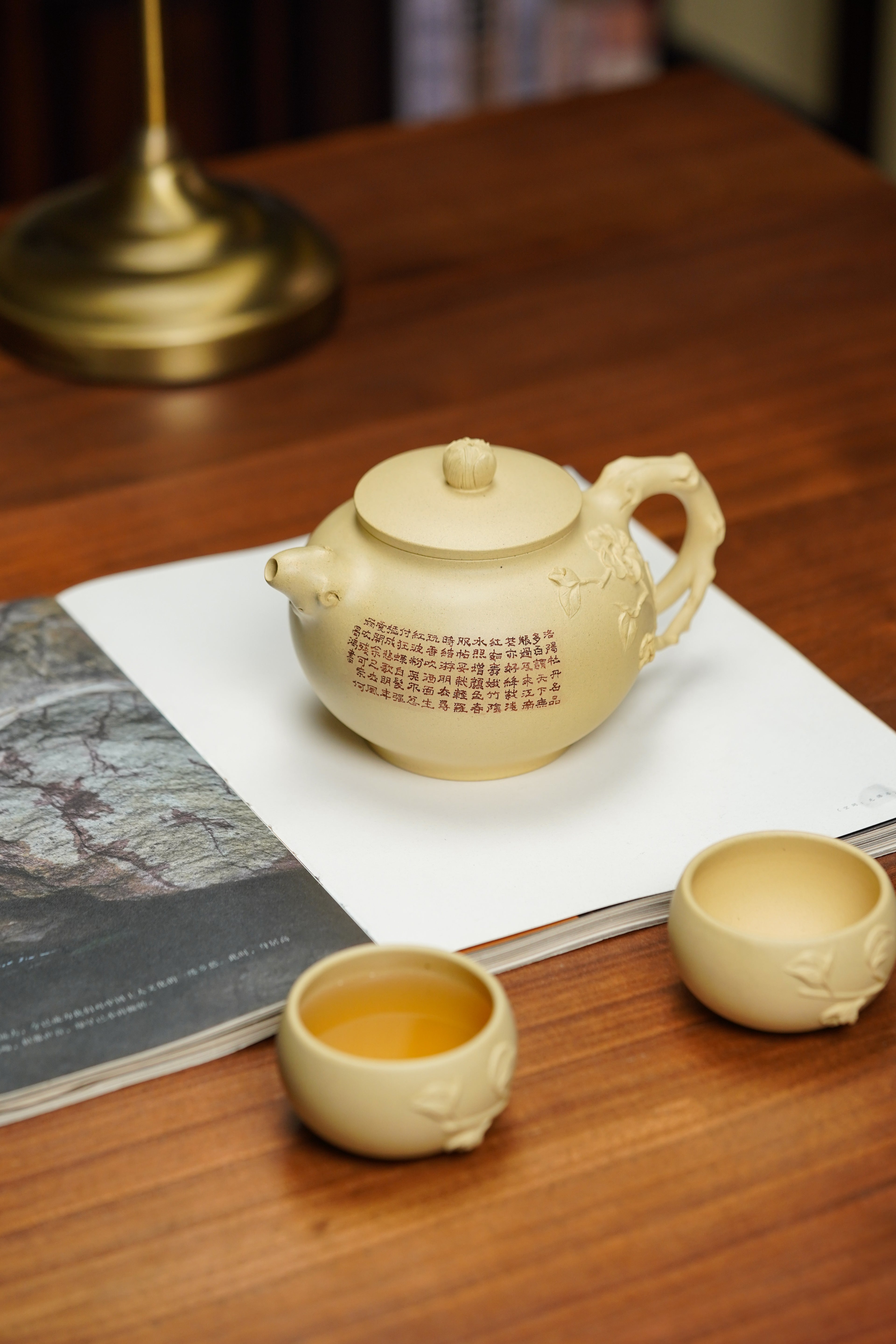 国大师李昌鸿·臻品福利🧧紫砂泰斗顾景舟传承·双国大师之作【牡丹花开套组】原矿优质本山绿·420cc