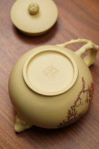 国大师李昌鸿·臻品福利🧧紫砂泰斗顾景舟传承·双国大师之作【牡丹花开套组】原矿优质本山绿·420cc