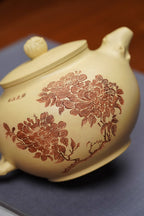 国大师李昌鸿·臻品福利🧧紫砂泰斗顾景舟传承·双国大师之作【牡丹花开套组】原矿优质本山绿·420cc