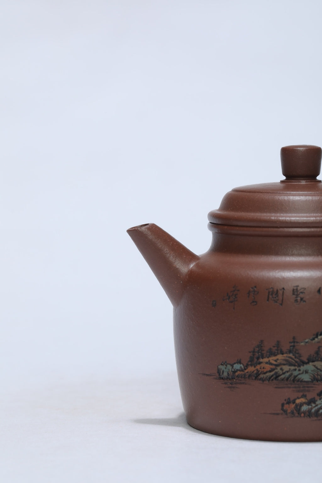 【彩刻江山 礼藏之巅】紫砂界彩刻山水标杆·李峰大师｜恭王府馆藏臻品《高德钟壶》原矿优质老紫泥·230cc