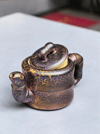 范泽锋大师高徒·省大师邱爽紫砂潜力重器【步步高升壶】原矿优质本山绿泥·330cc（紫晶贝壳烧）