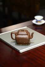 鸣远四方·日照金山·全手工六届全手工大赛一等奖高工施昌作品/容量330cc/原矿底槽清描金