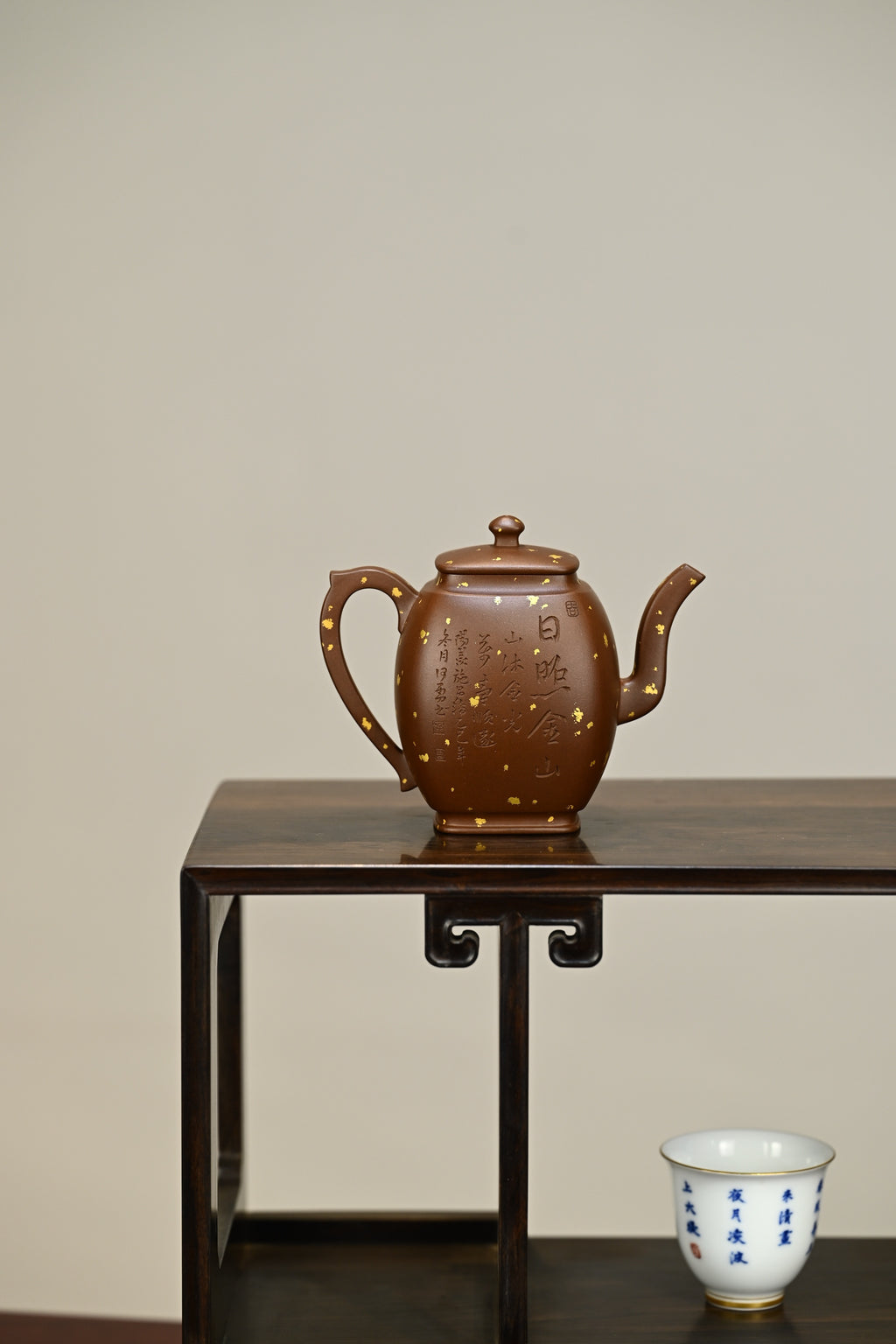 西明夫人·全手工六届全手工大赛一等奖高工施昌作品 /容量230cc/原矿底槽清描金