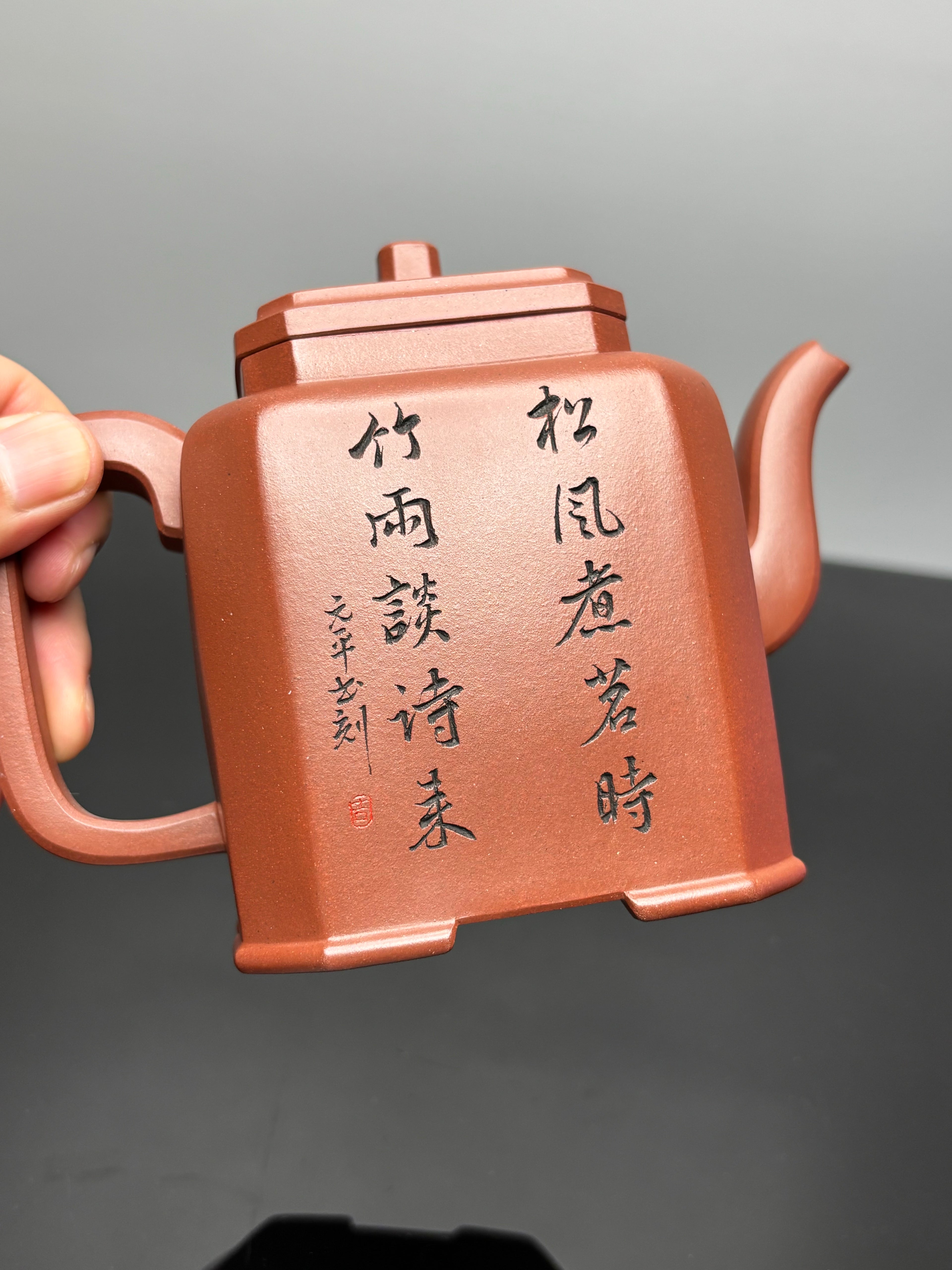 【重器藏品】江建翔大师高徒·杜益君高端系列·松鹤延年《福鼎八方》原矿优质底槽青·500cc大品