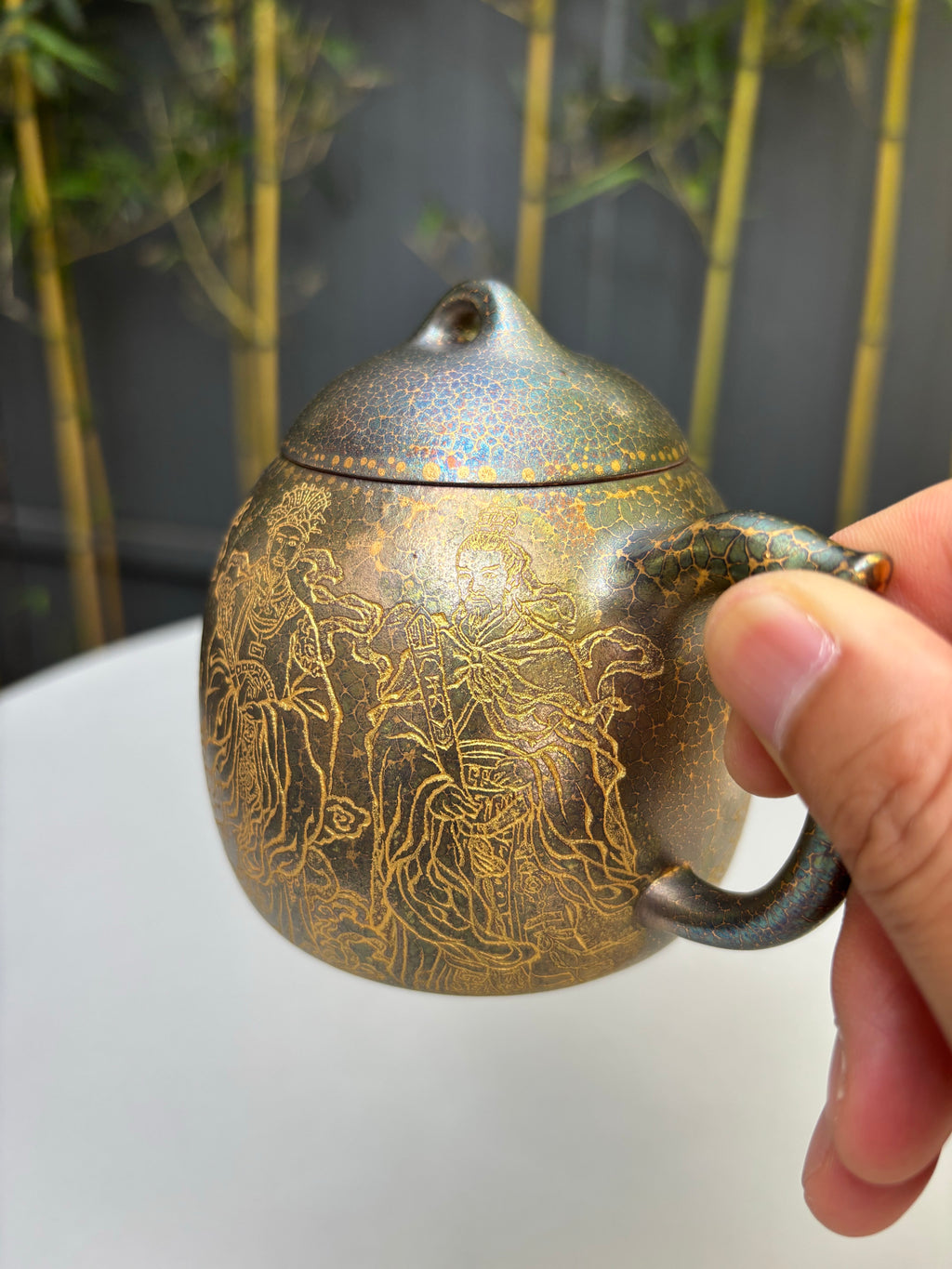 新品❤️秦权藏势，五路聚财｜邱爽×邱玉林双大师联袂【秦权·五路财神】原矿优质底槽清·350cc