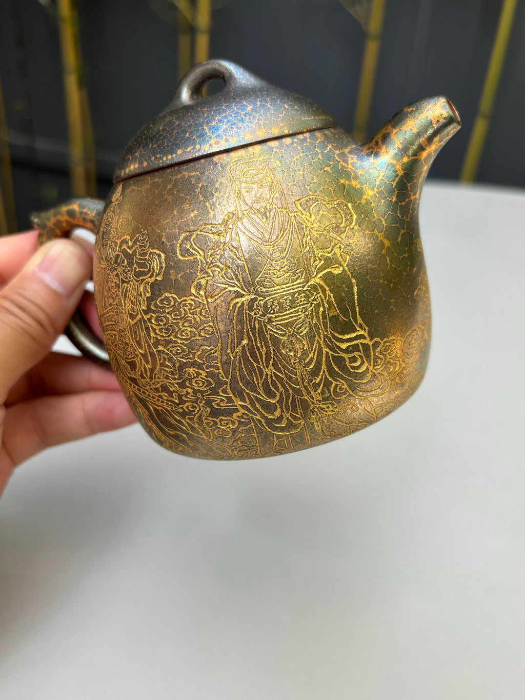 新品❤️秦权藏势，五路聚财｜邱爽×邱玉林双大师联袂【秦权·五路财神】原矿优质底槽清·350cc