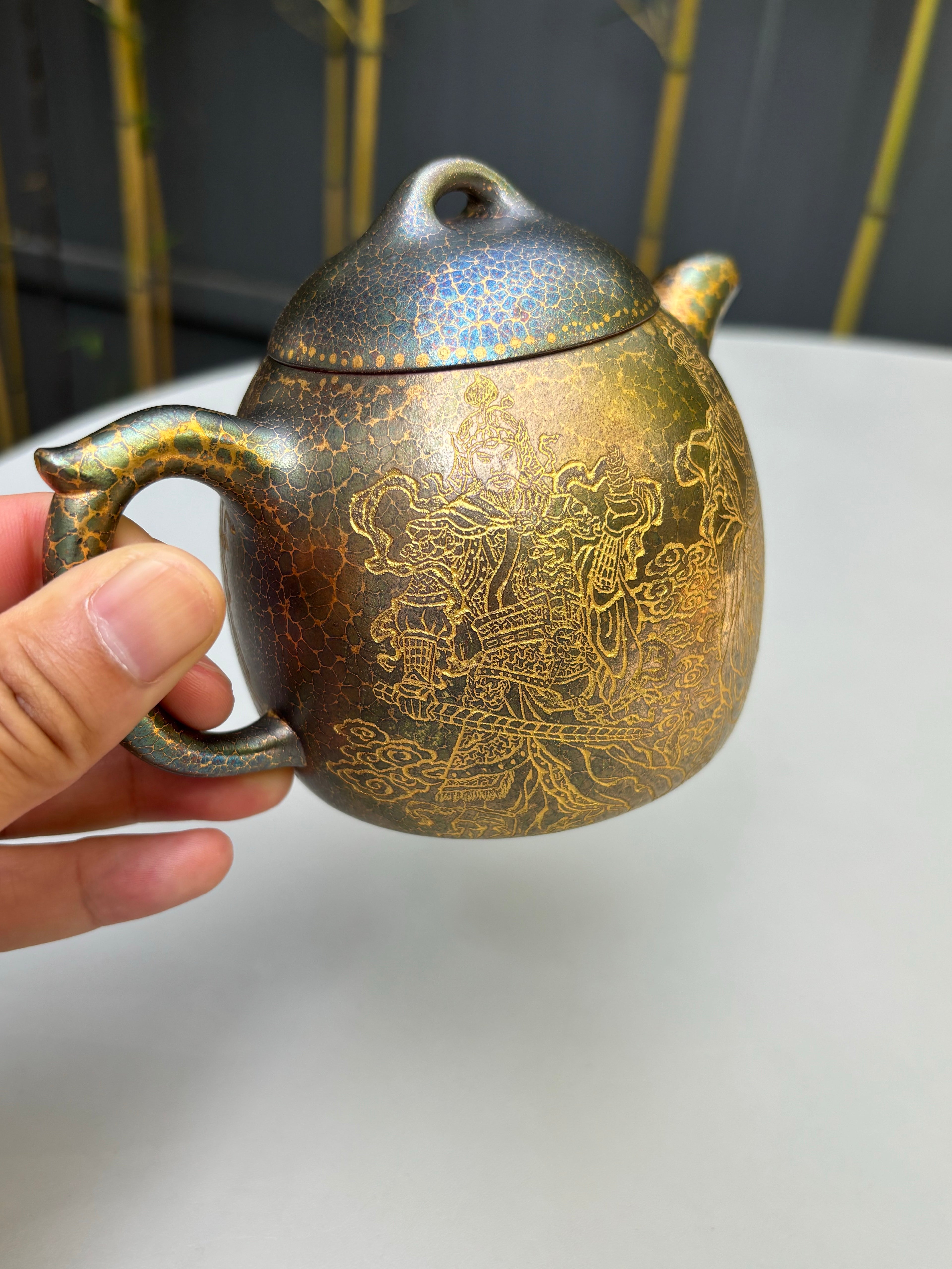 新品❤️秦权藏势，五路聚财｜邱爽×邱玉林双大师联袂【秦权·五路财神】原矿优质底槽清·350cc