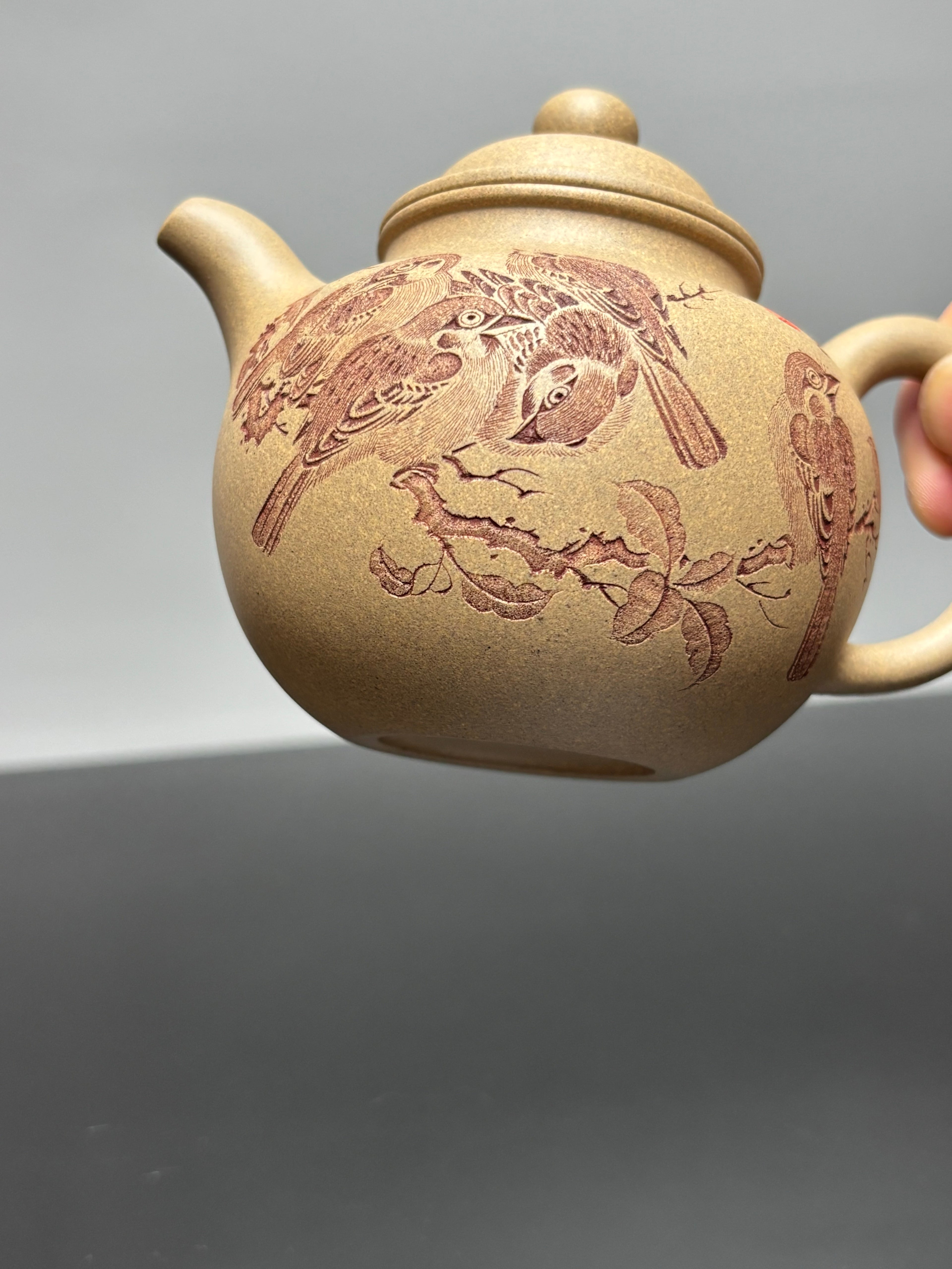 新品❤️🇨🇳杨喜雨大师陶刻巅峰臻品《掇球壶》礼藏双宜传世重器！五福临门原矿优质段泥·280cc