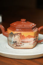 重器新品👍双宗师合璧·紫砂史巅峰 🇨🇳 紫砂界天花板｜何光宏·邱玉林联袂创作《六方锦绣壶》原矿优质底槽清·150cc