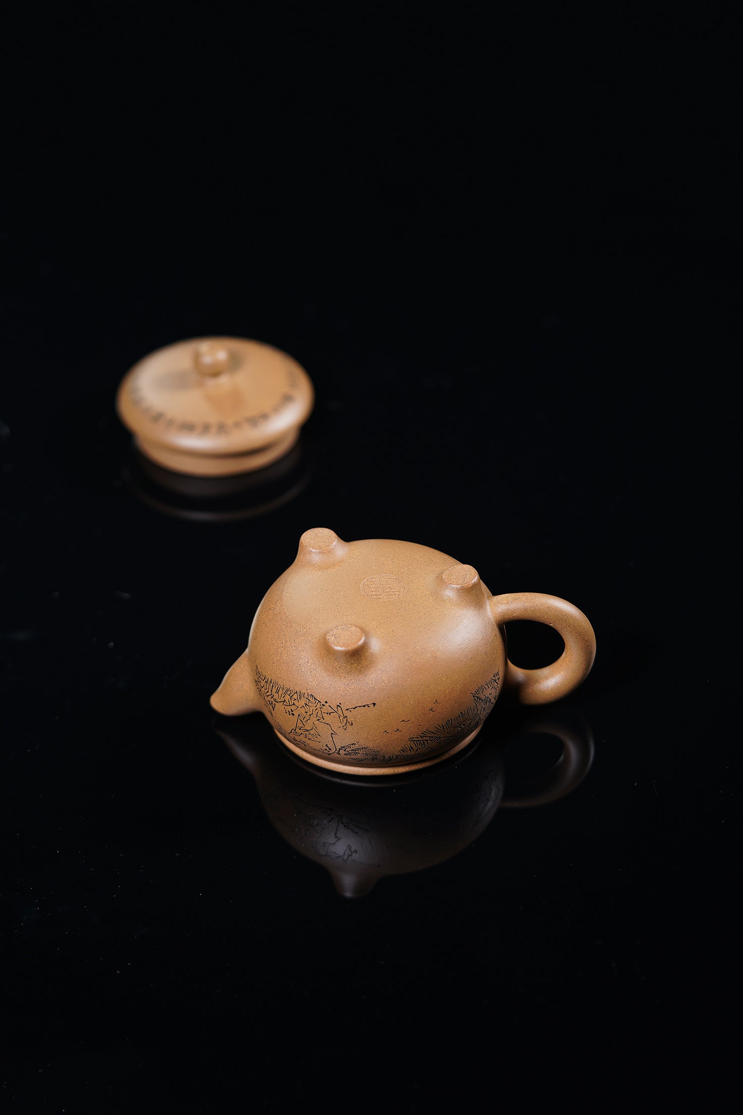 新品❤️立之紫砂 礼藏至尊｜储立之大拍47.8万 中国陶瓷艺术终身成就奖获得者【阳羡山炉壶】原矿优质芝麻段·200cc
