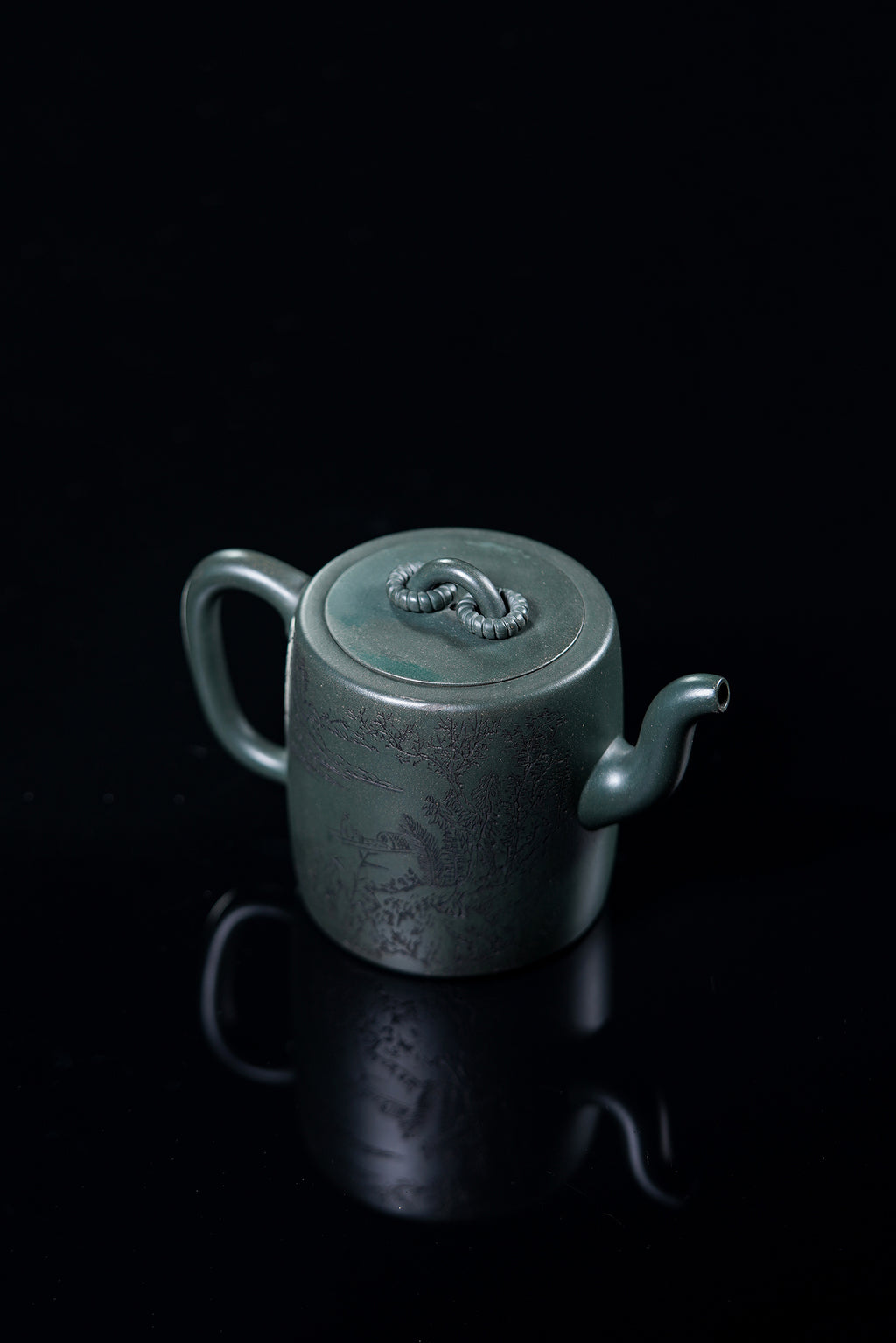 新品❤️立之紫砂 礼藏至尊｜储立之大拍42万 中国陶瓷艺术终身成就奖获得者 典藏重器【双圈壶】优质民国绿·700cc