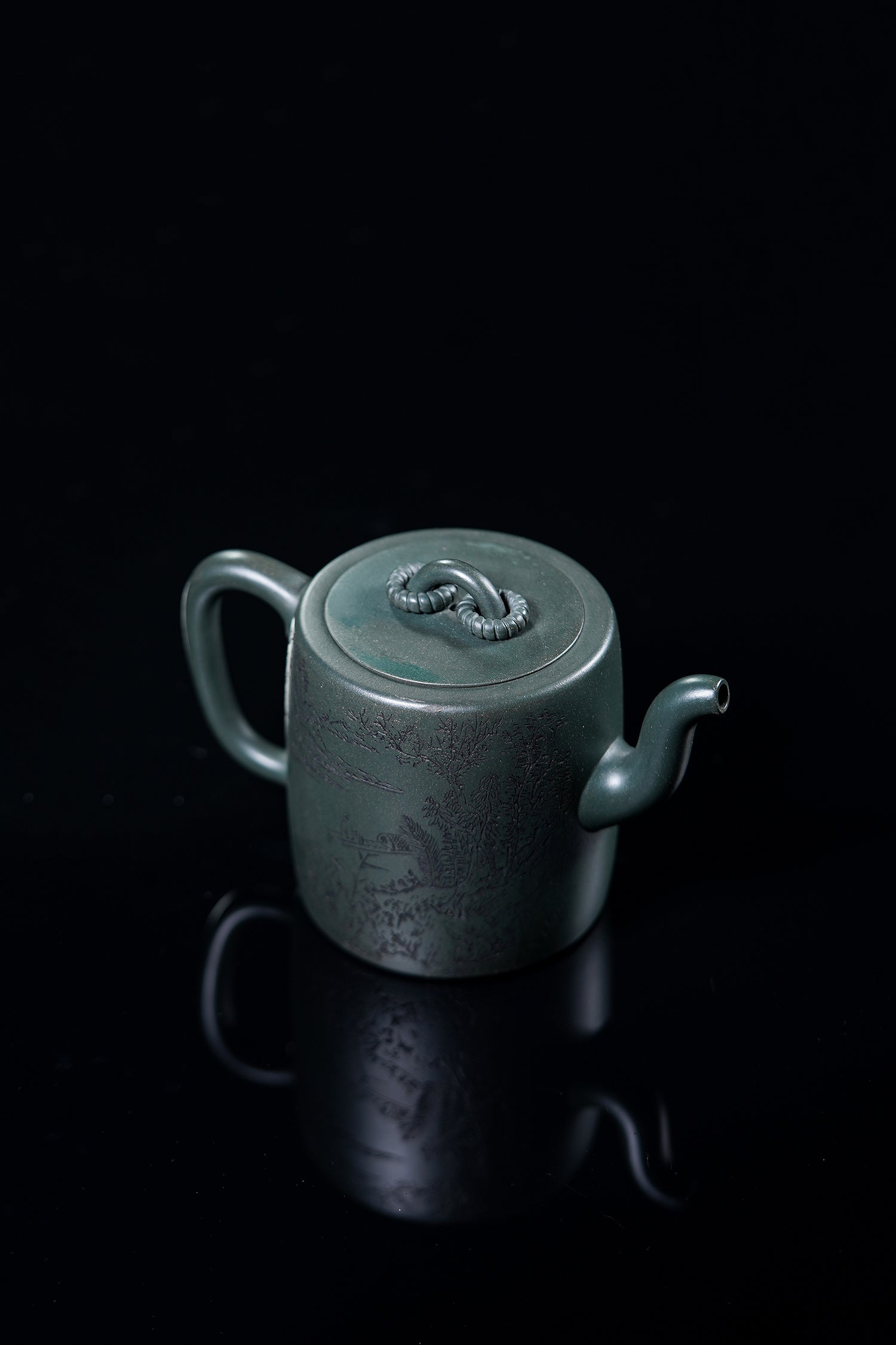 新品❤️立之紫砂 礼藏至尊｜储立之大拍42万 中国陶瓷艺术终身成就奖获得者 典藏重器【双圈壶】优质民国绿·700cc