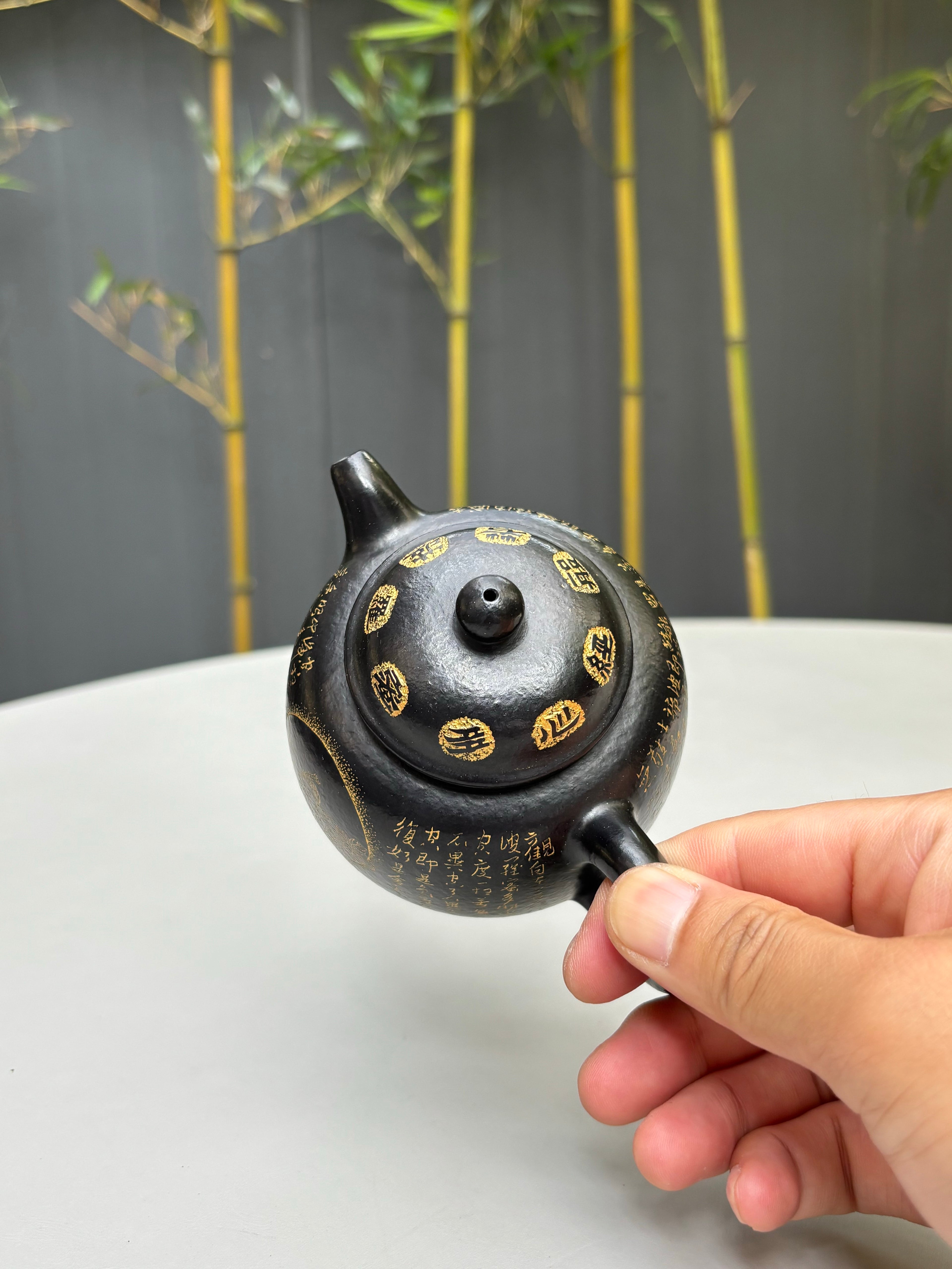 一器藏心经·紫砂纳万福｜郑求标大师｜双心经至尊藏品《匏尊壶》原矿极品朱泥还原烧·260cc