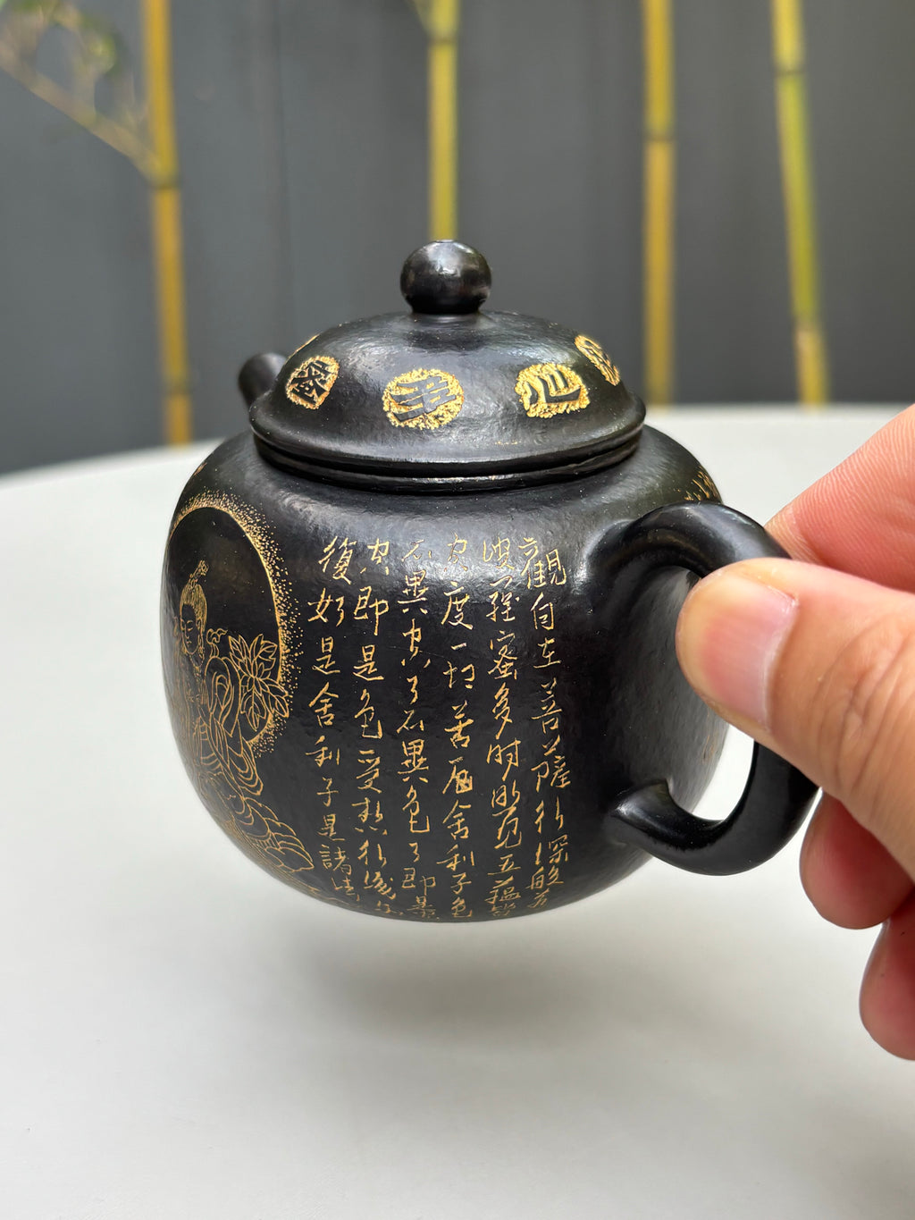 一器藏心经·紫砂纳万福｜郑求标大师｜双心经至尊藏品《匏尊壶》原矿极品朱泥还原烧·260cc