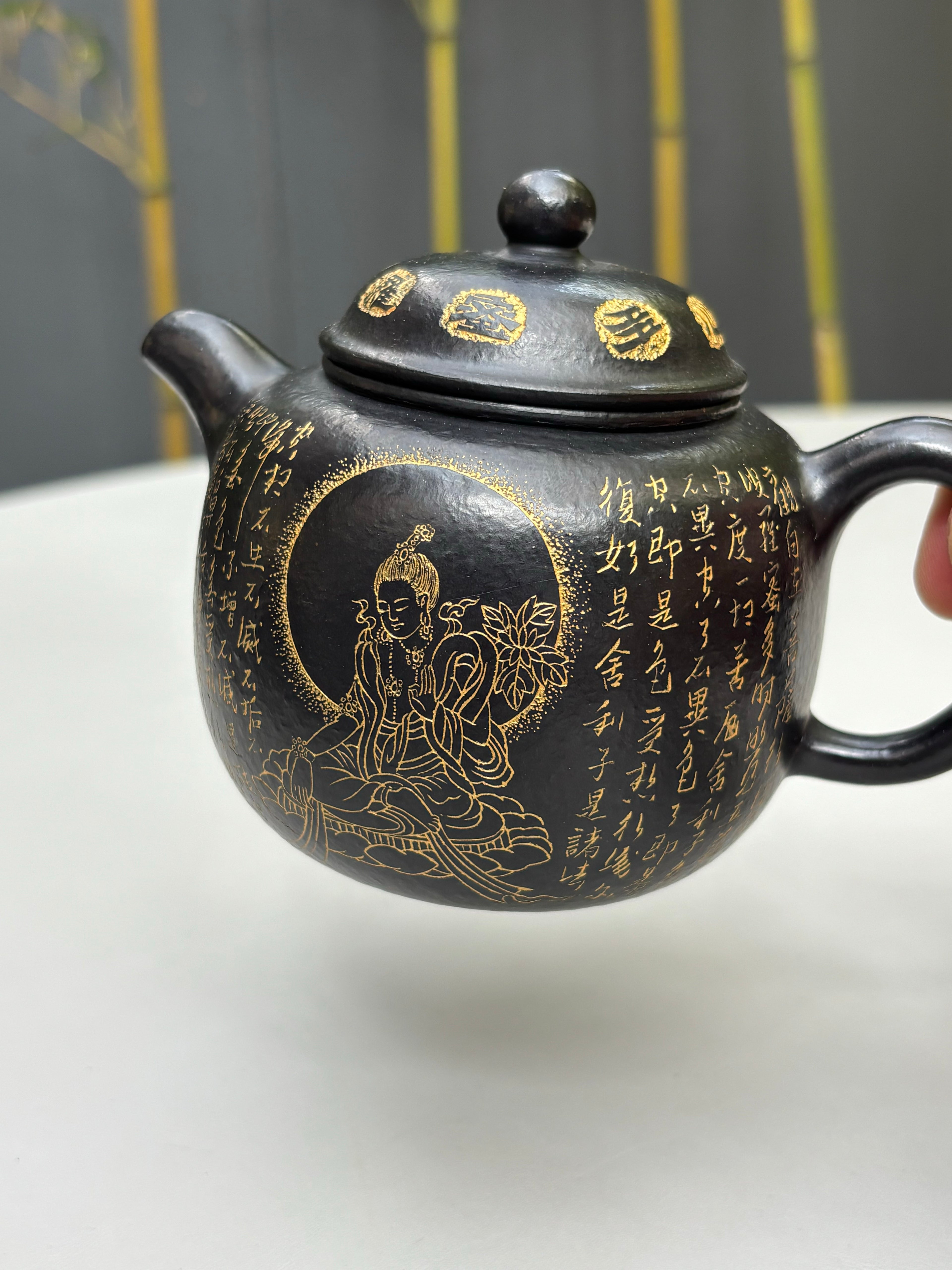 一器藏心经·紫砂纳万福｜郑求标大师｜双心经至尊藏品《匏尊壶》原矿极品朱泥还原烧·260cc