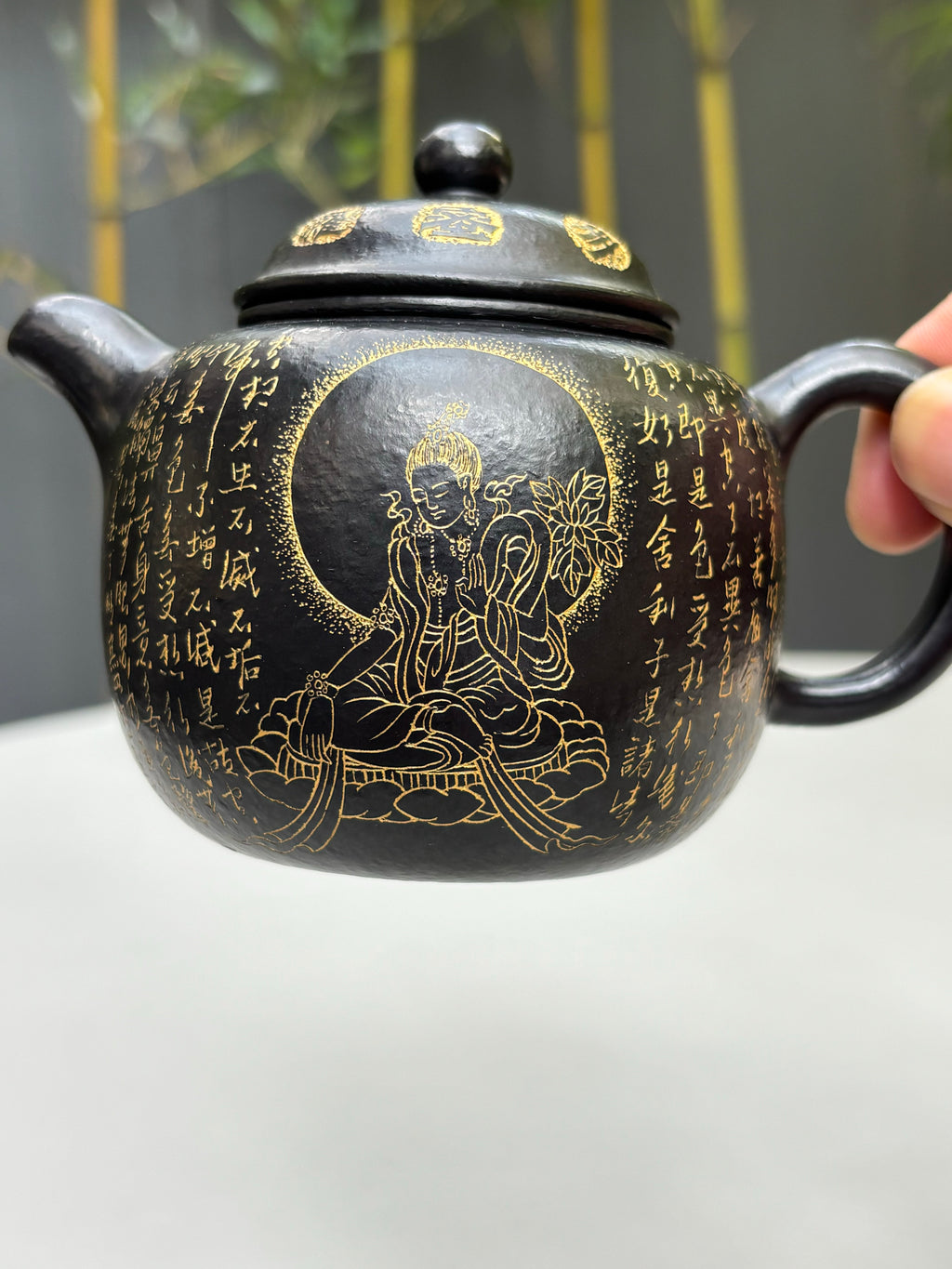 一器藏心经·紫砂纳万福｜郑求标大师｜双心经至尊藏品《匏尊壶》原矿极品朱泥还原烧·260cc