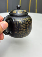 一器藏心经·紫砂纳万福｜郑求标大师｜双心经至尊藏品《匏尊壶》原矿极品朱泥还原烧·260cc