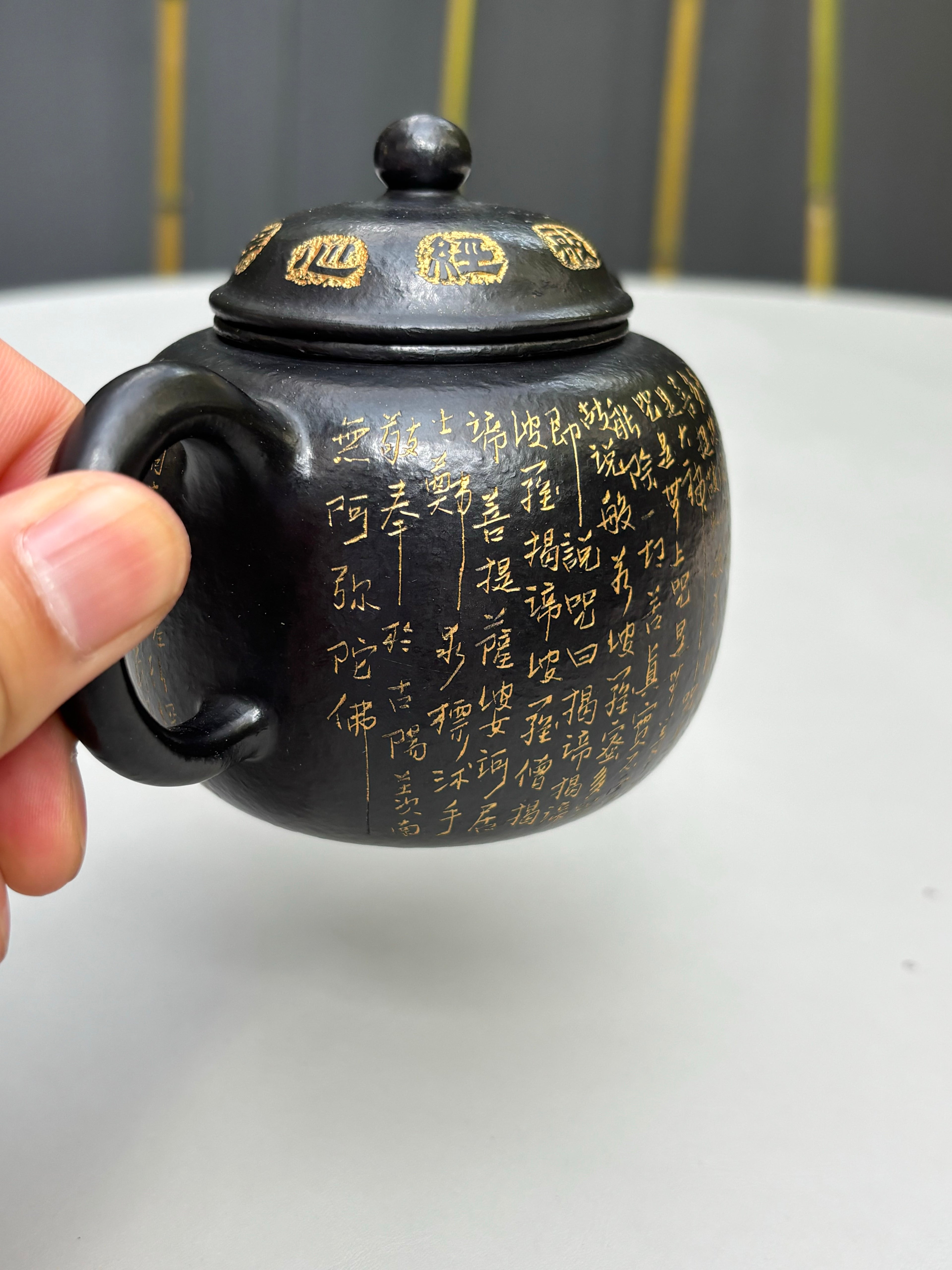 一器藏心经·紫砂纳万福｜郑求标大师｜双心经至尊藏品《匏尊壶》原矿极品朱泥还原烧·260cc