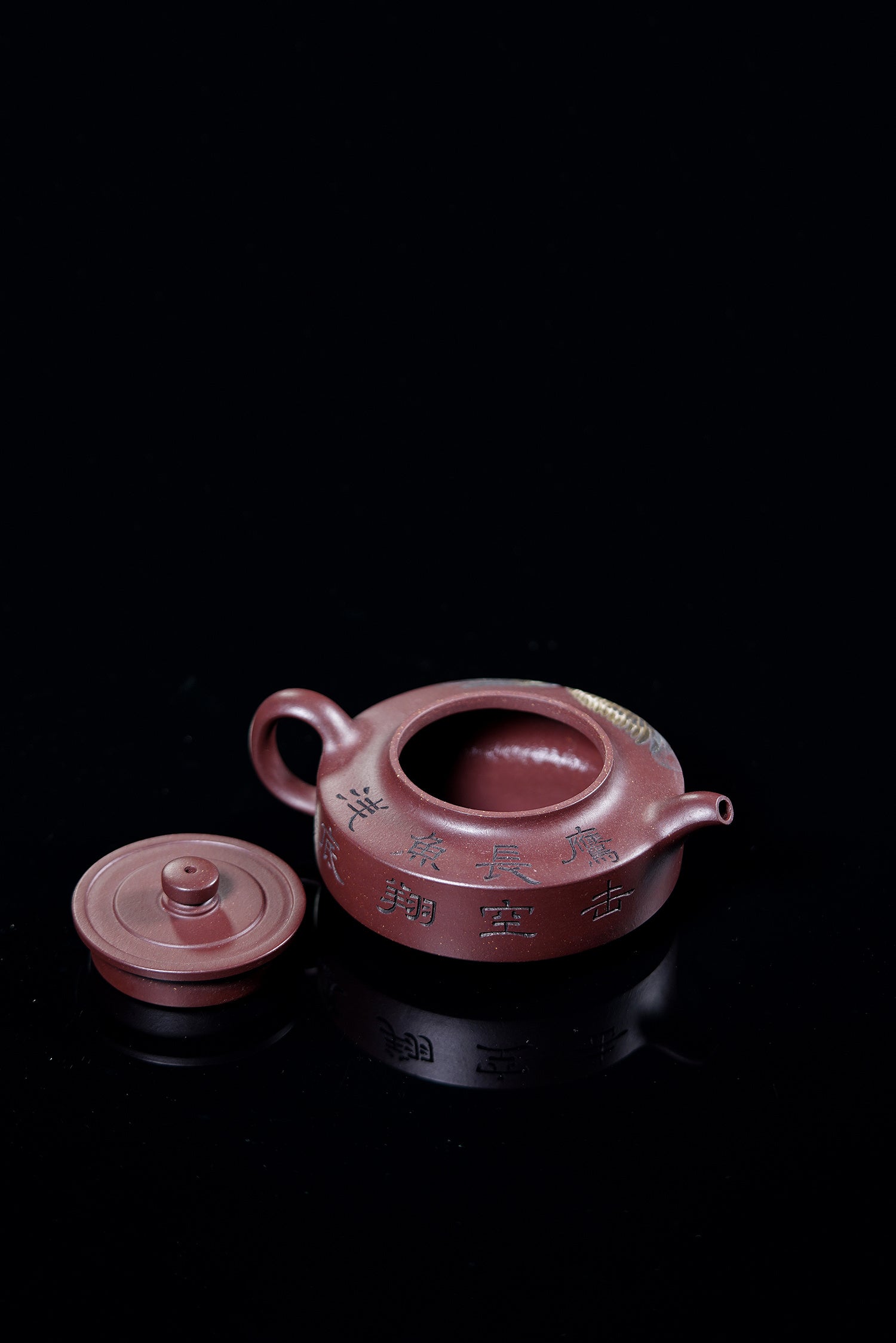 紫砂泰斗顾景舟传承·双国大师之作【景舟周盘壶】原矿优质紫泥·260cc