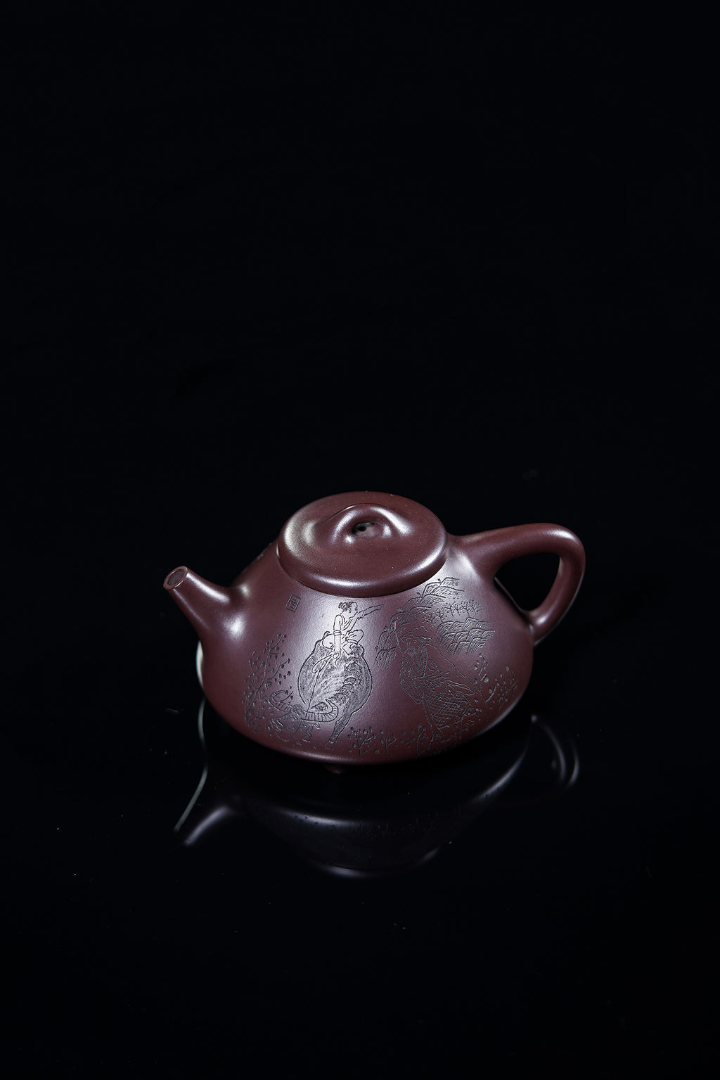 【昌鸿紫砂 礼藏至尊】国大师李昌鸿·臻品福利🧧紫砂泰斗顾景舟传承·双国大师之作【子冶石瓢壶】原矿优质白目紫泥·520cc - ZishaTeapotChina