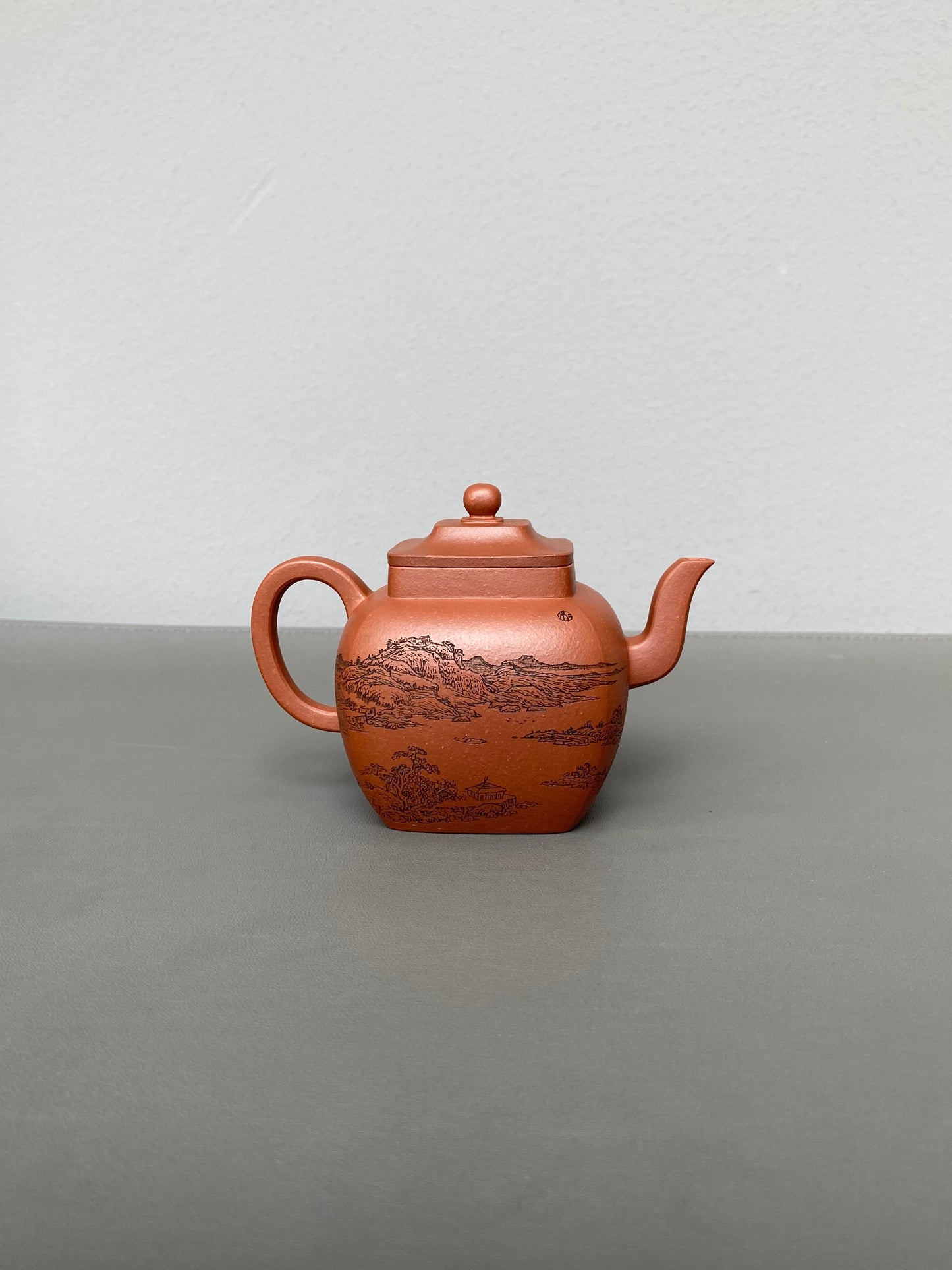 新品首发🧧宏林山水·礼藏天下｜陈宏林大师传世巅峰臻品【鸣远四方壶】原矿优质清水泥·170cc