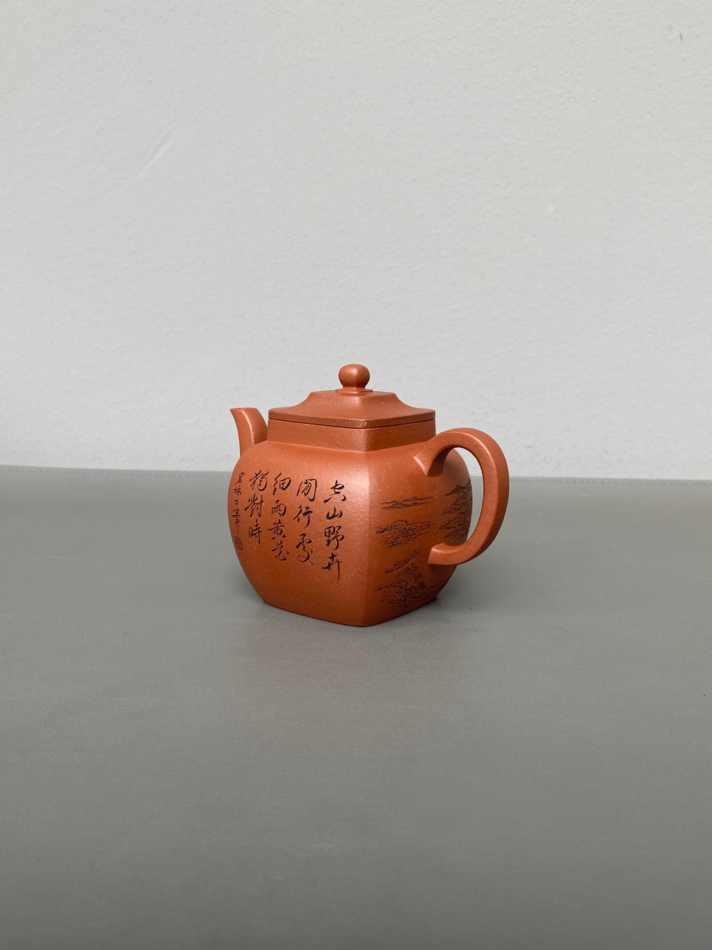 新品首发🧧宏林山水·礼藏天下｜陈宏林大师传世巅峰臻品【鸣远四方壶】原矿优质清水泥·170cc