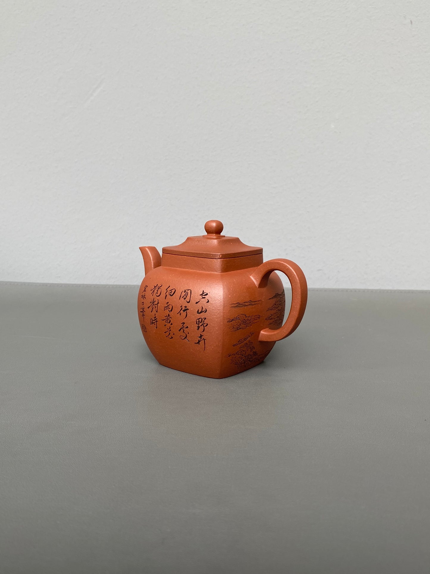新品首发🧧宏林山水·礼藏天下｜陈宏林大师传世巅峰臻品【鸣远四方壶】原矿优质清水泥·170cc