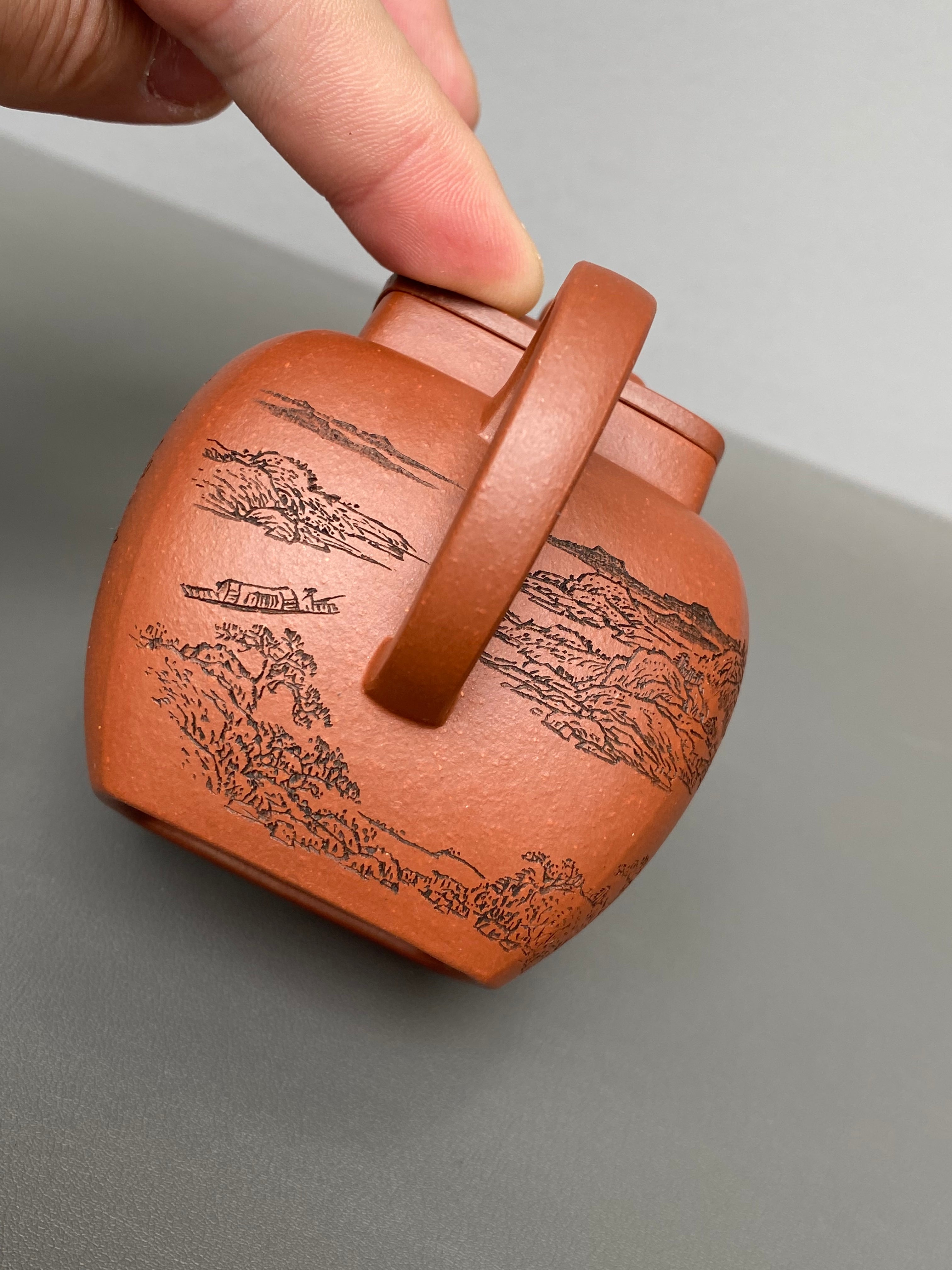 新品首发🧧宏林山水·礼藏天下｜陈宏林大师传世巅峰臻品【鸣远四方壶】原矿优质清水泥·170cc