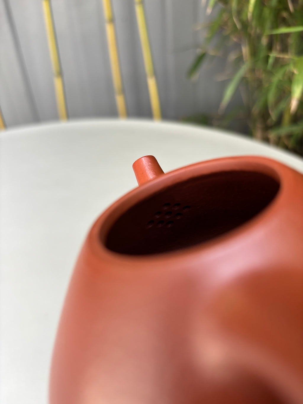 范泽锋大师高徒·省大师邱爽紫砂潜力重器【子冶石瓢壶】原矿优质粗砂朱泥·170cc - ZishaTeapotChina