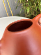 范泽锋大师高徒·省大师邱爽紫砂潜力重器【子冶石瓢壶】原矿优质粗砂朱泥·170cc - ZishaTeapotChina