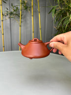 范泽锋大师高徒·省大师邱爽紫砂潜力重器【子冶石瓢壶】原矿优质粗砂朱泥·170cc - ZishaTeapotChina