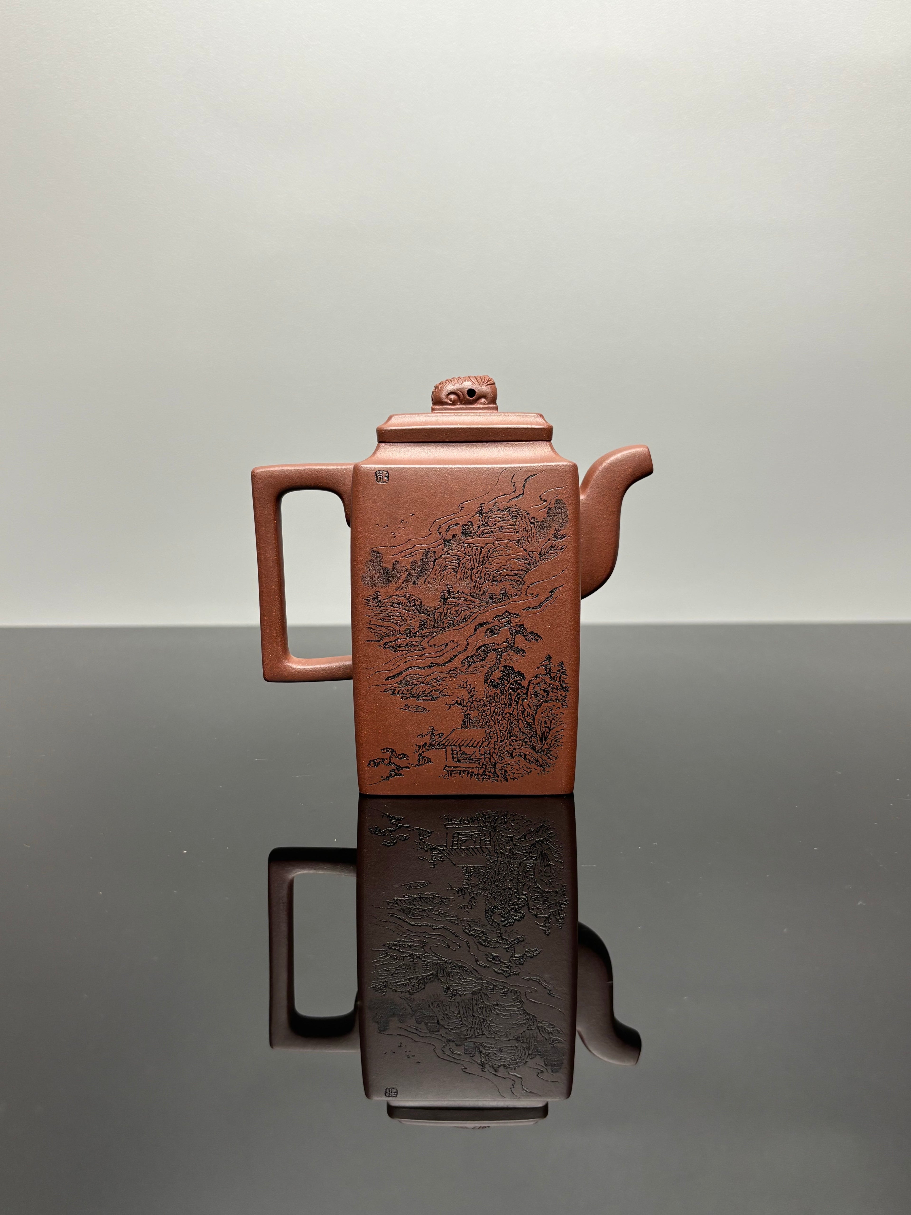 新品首发🧧宏林山水·礼藏天下｜陈宏林大师传世巅峰臻品【方尊壶】原矿优质底槽清·280cc