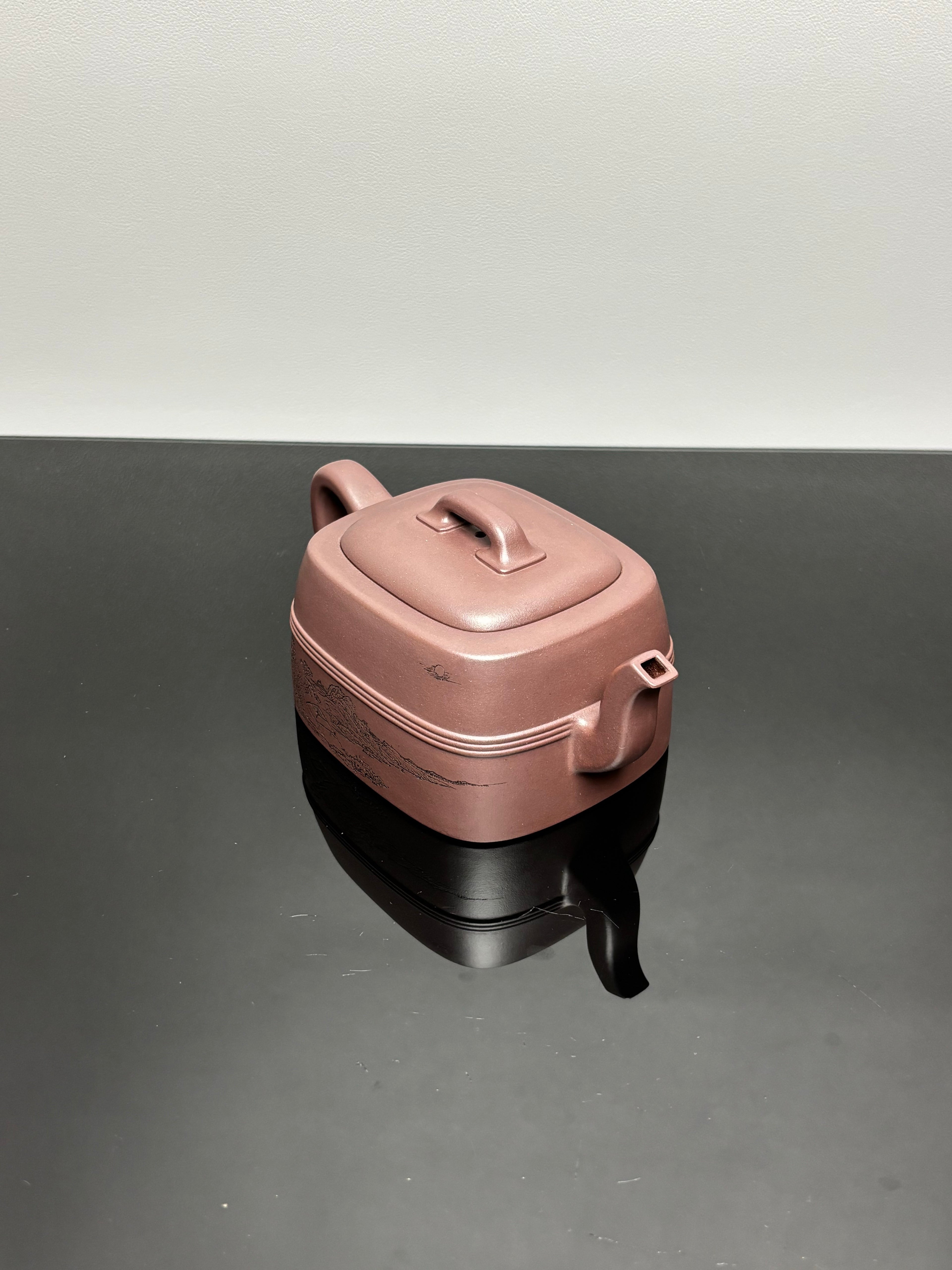 新品首发🧧宏林山水·礼藏天下｜陈宏林大师传世巅峰臻品【四方映月壶】原矿优质老紫泥·280cc