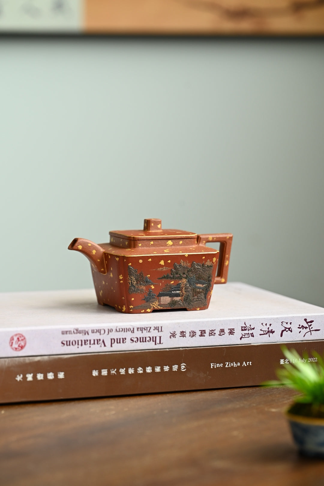 传香·全手工/六届全手工大赛一等奖高工施昌作品 /容量280cc/原矿降坡泥洒金
