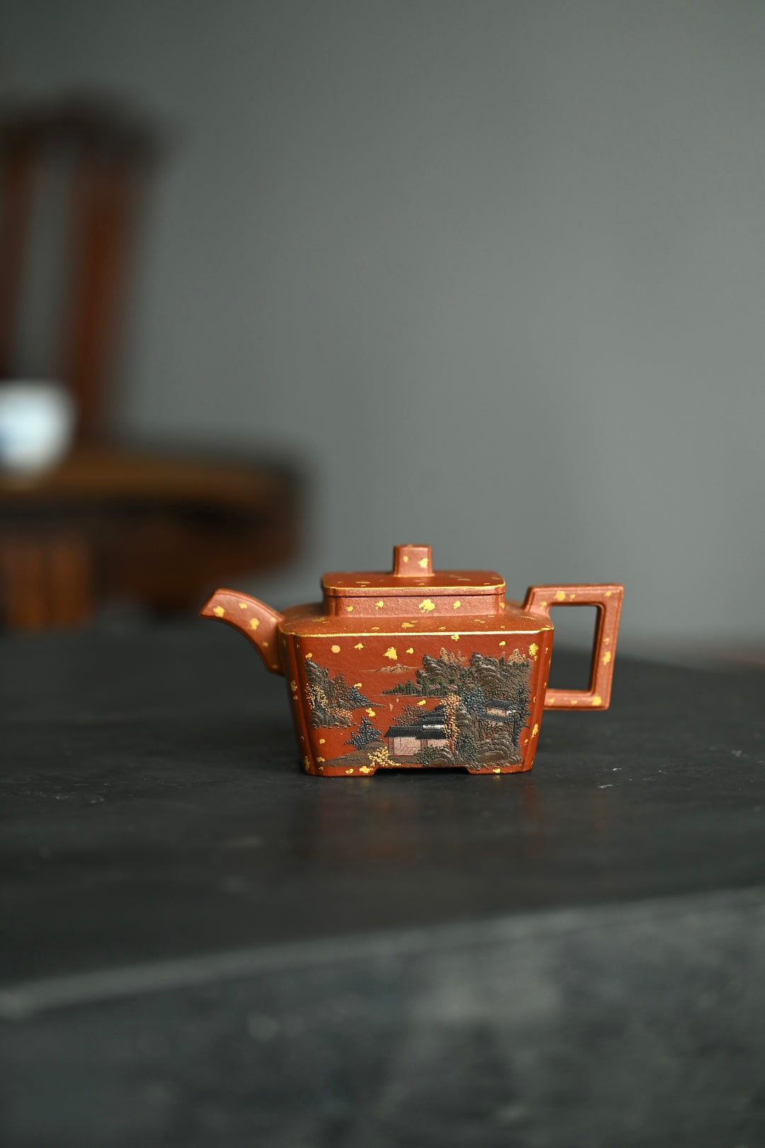 传香·全手工/六届全手工大赛一等奖高工施昌作品 /容量280cc/原矿降坡泥洒金