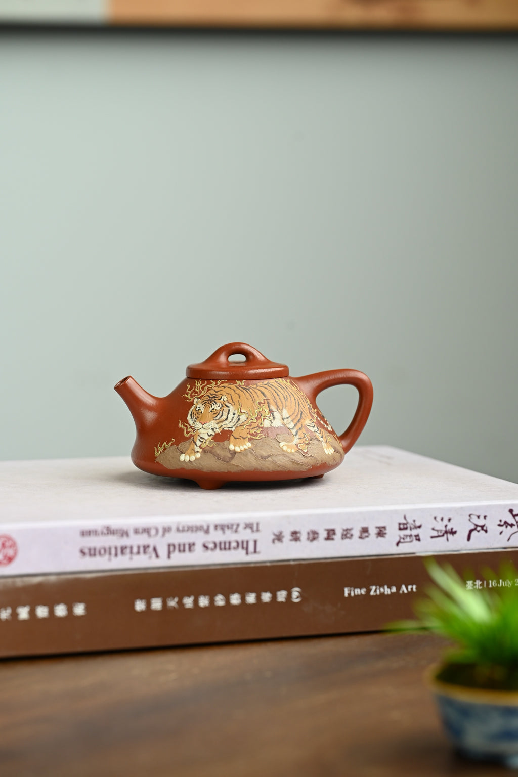 子冶石瓢·全手工 /容量200cc/朱泥描金