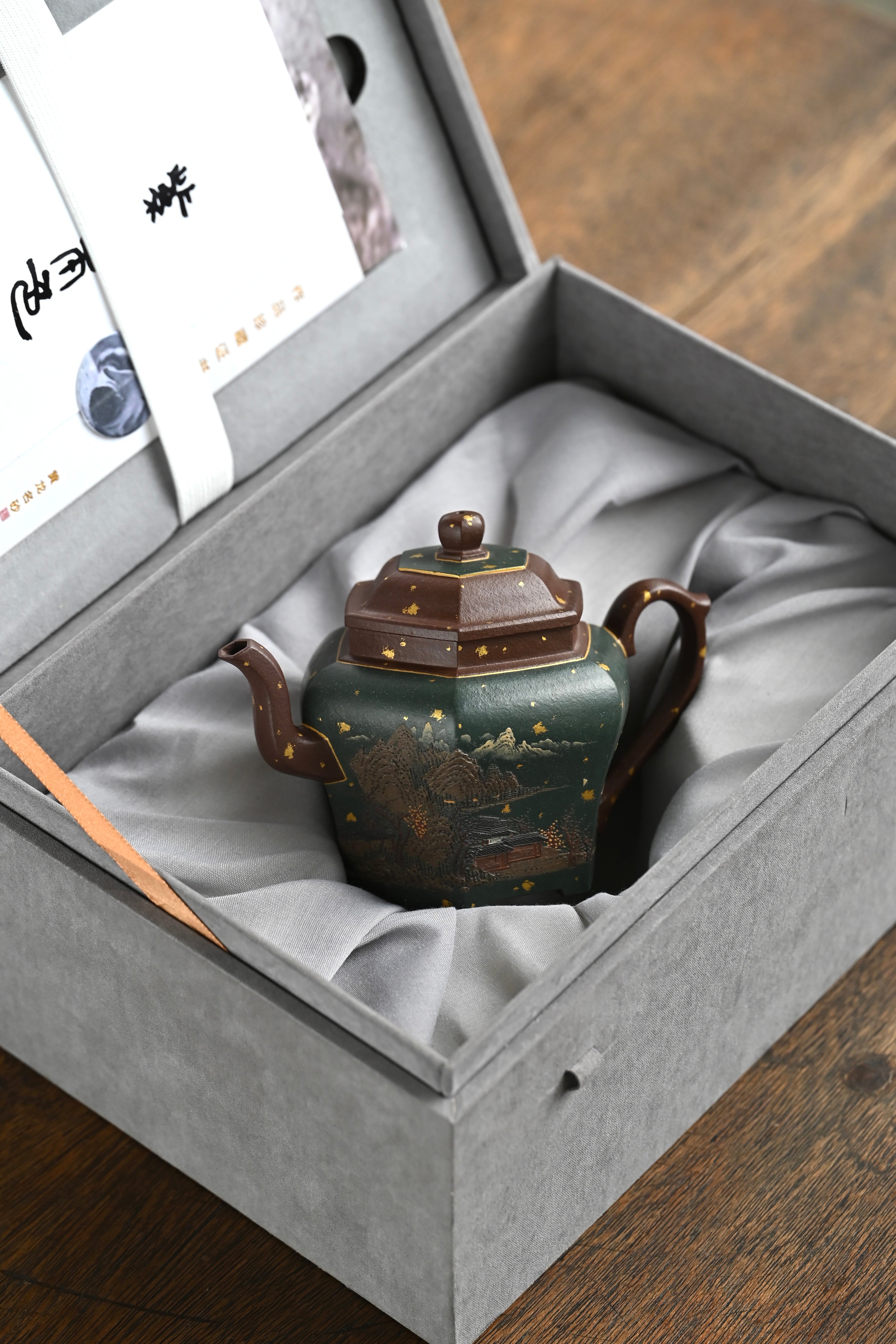 六方宫灯·全手工/六届全手工大赛一等奖高工施昌作品 /容量280cc/原矿底槽清